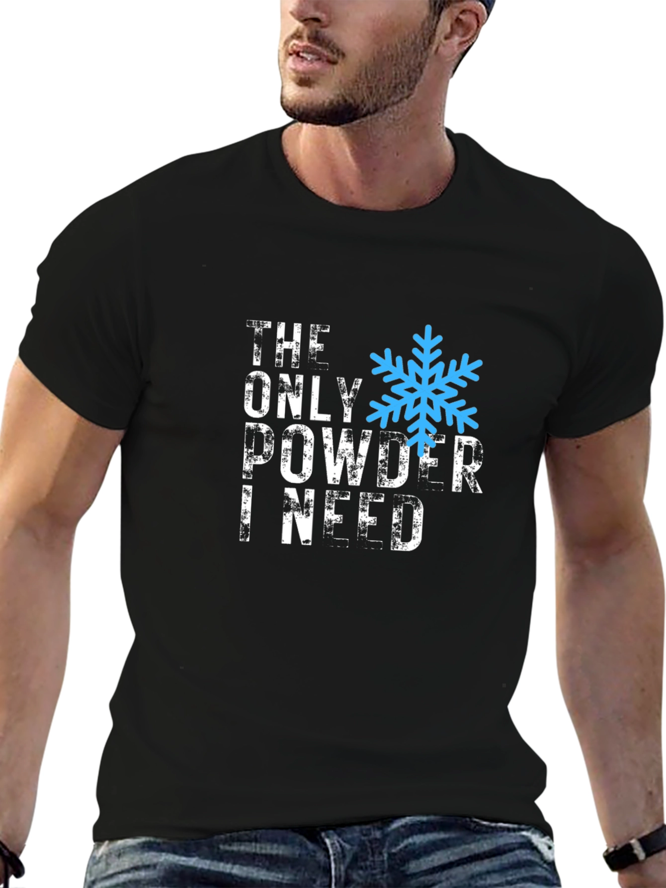Black The Only Powder I Need T-Shirt view 6