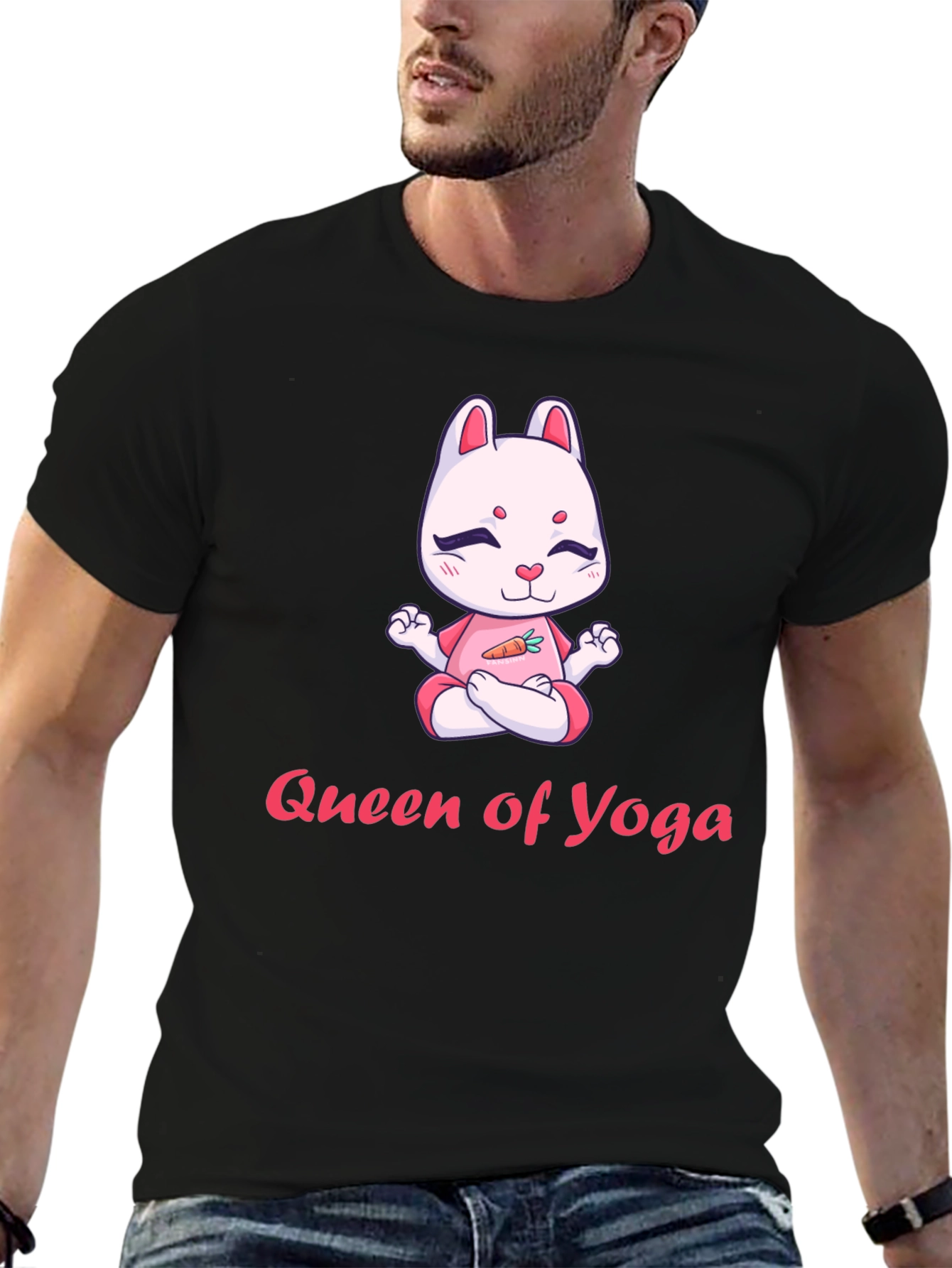 Black Queen of Yoga T-Shirt view 6