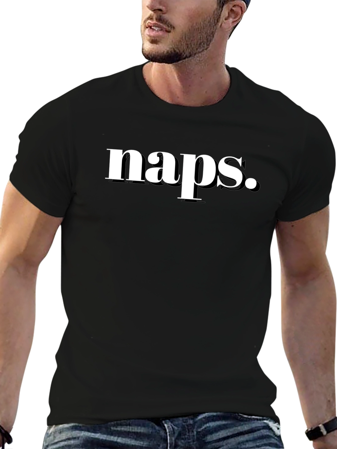 Black Naps T-Shirt - Comfort & Style view 6