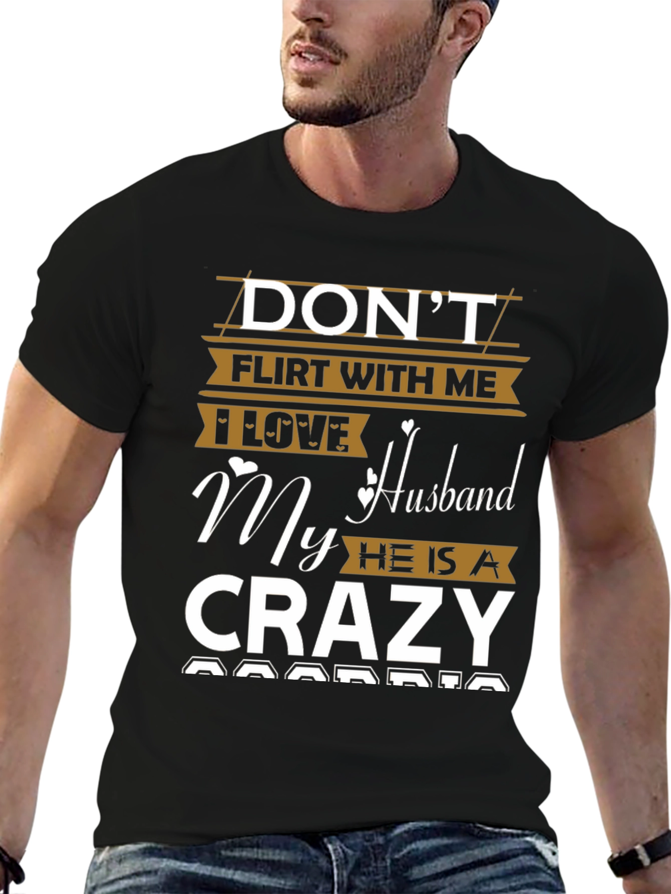 Black Don't Flirt With Me T-Shirt view 6