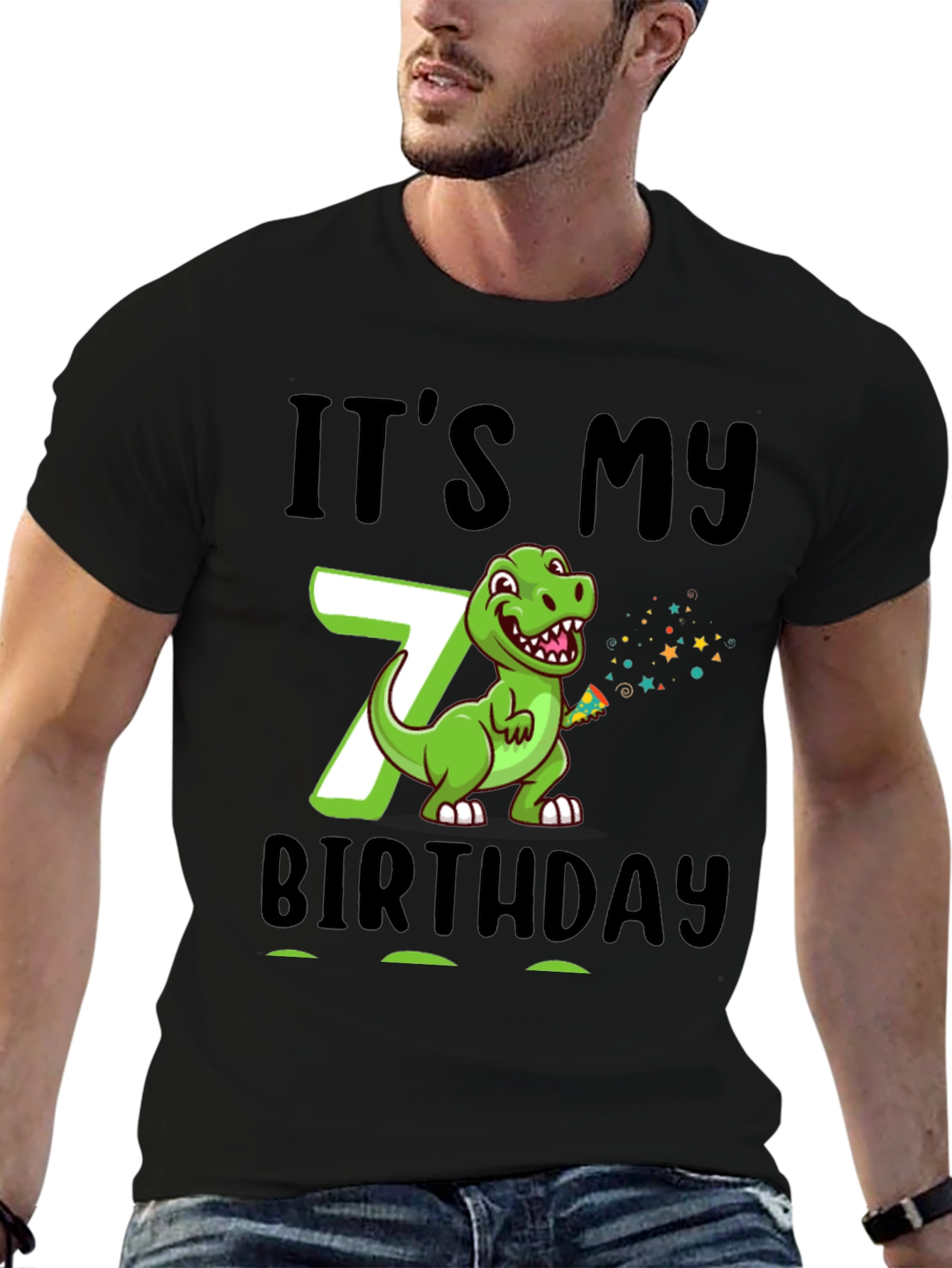 It's My 7th Birthday Dinosaur T-Shirt - 6