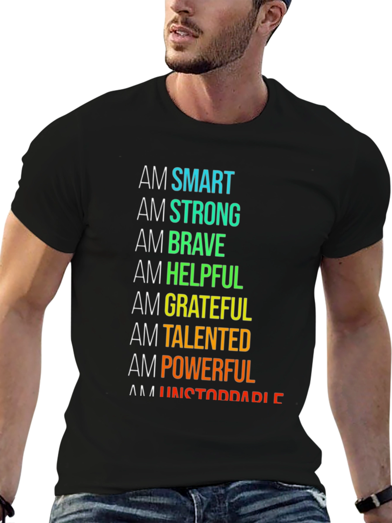 Black Affirmation T-Shirt: Smart, Strong, Brave & More! view 6