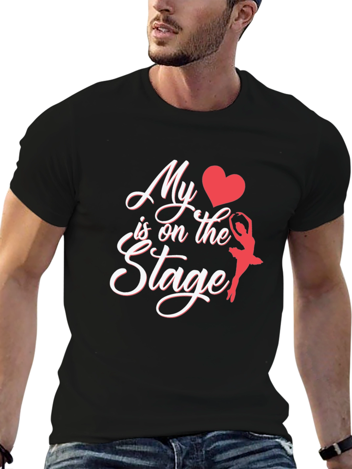 Black My Heart is on the Stage Ballet T-Shirt view 6