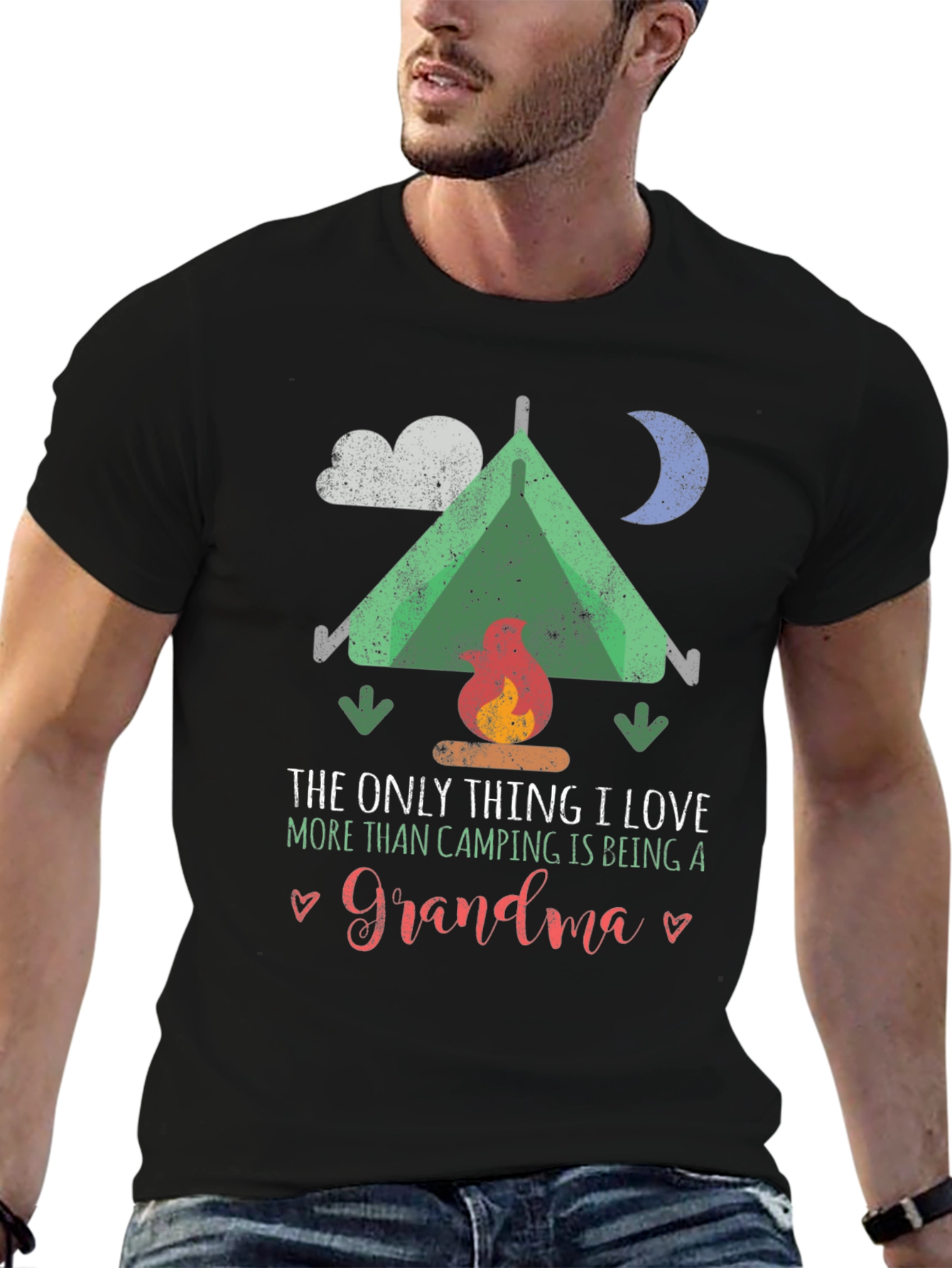 Black Camping Grandma Graphic Tee view 6