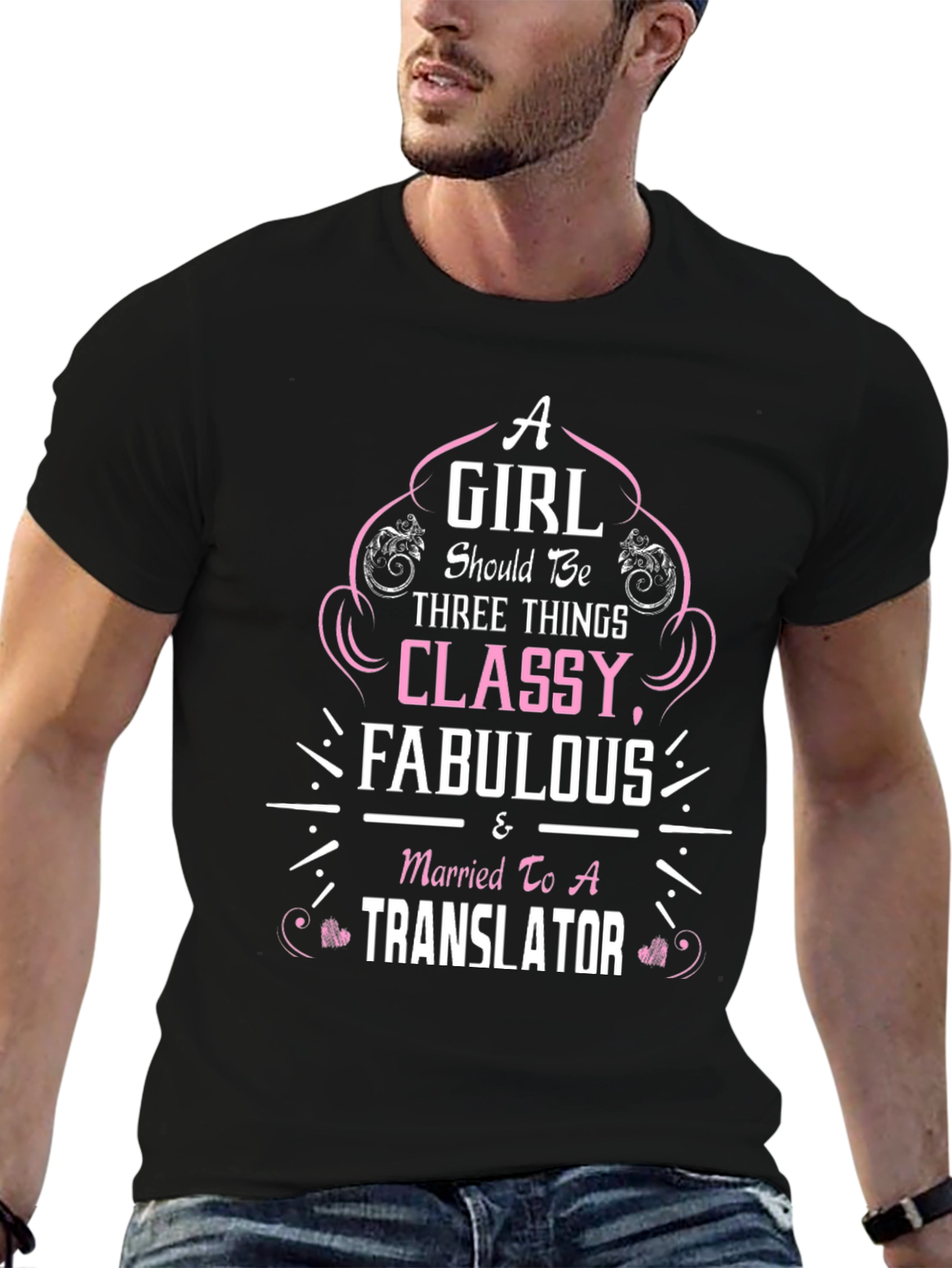 Black Classy Fabulous Translator Tee view 6