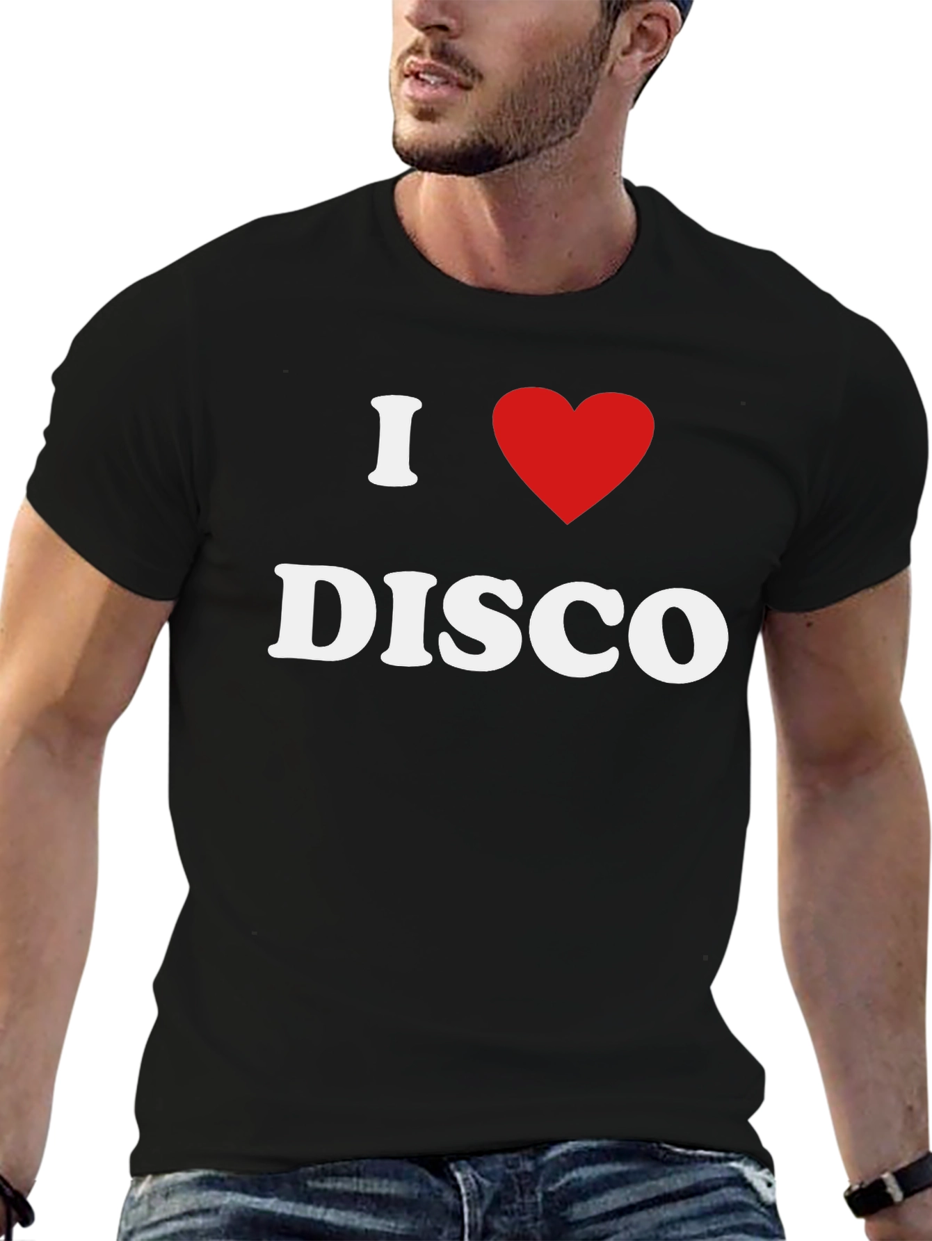 Black I Heart Disco T-Shirt - Retro Party Tee view 6