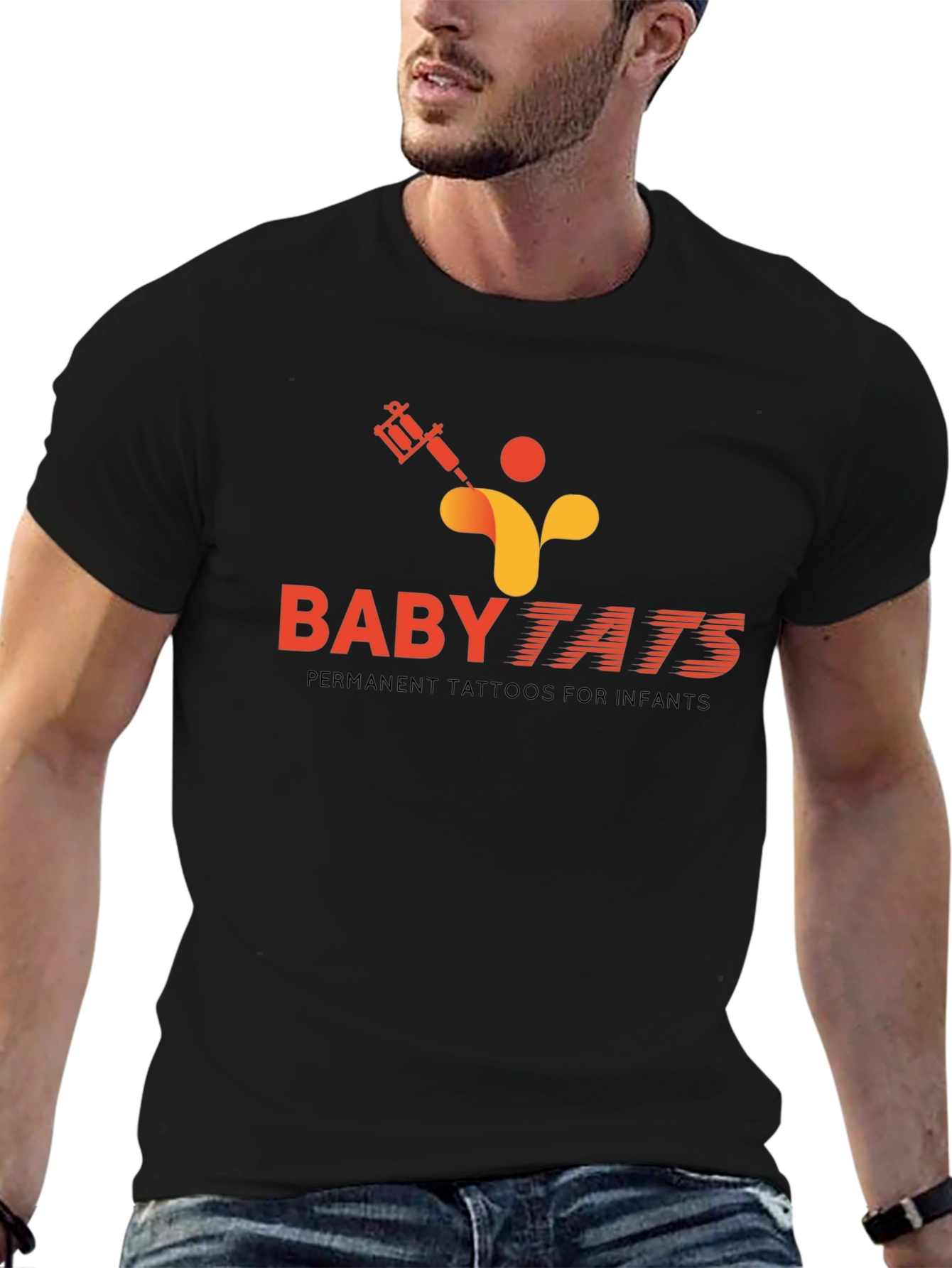 Black Baby Tats Graphic Tee - Permanent Tattoos for Infants view 6