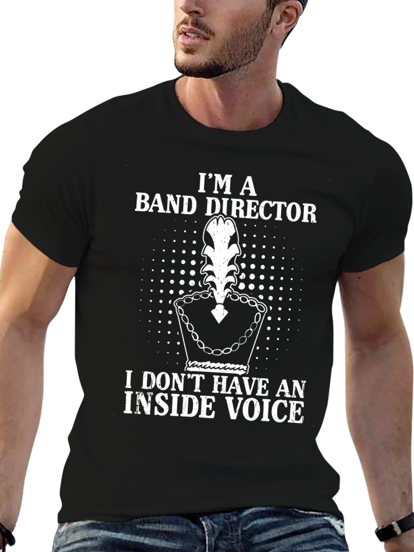 Black Band Director T-Shirt - No Inside Voice! view 6