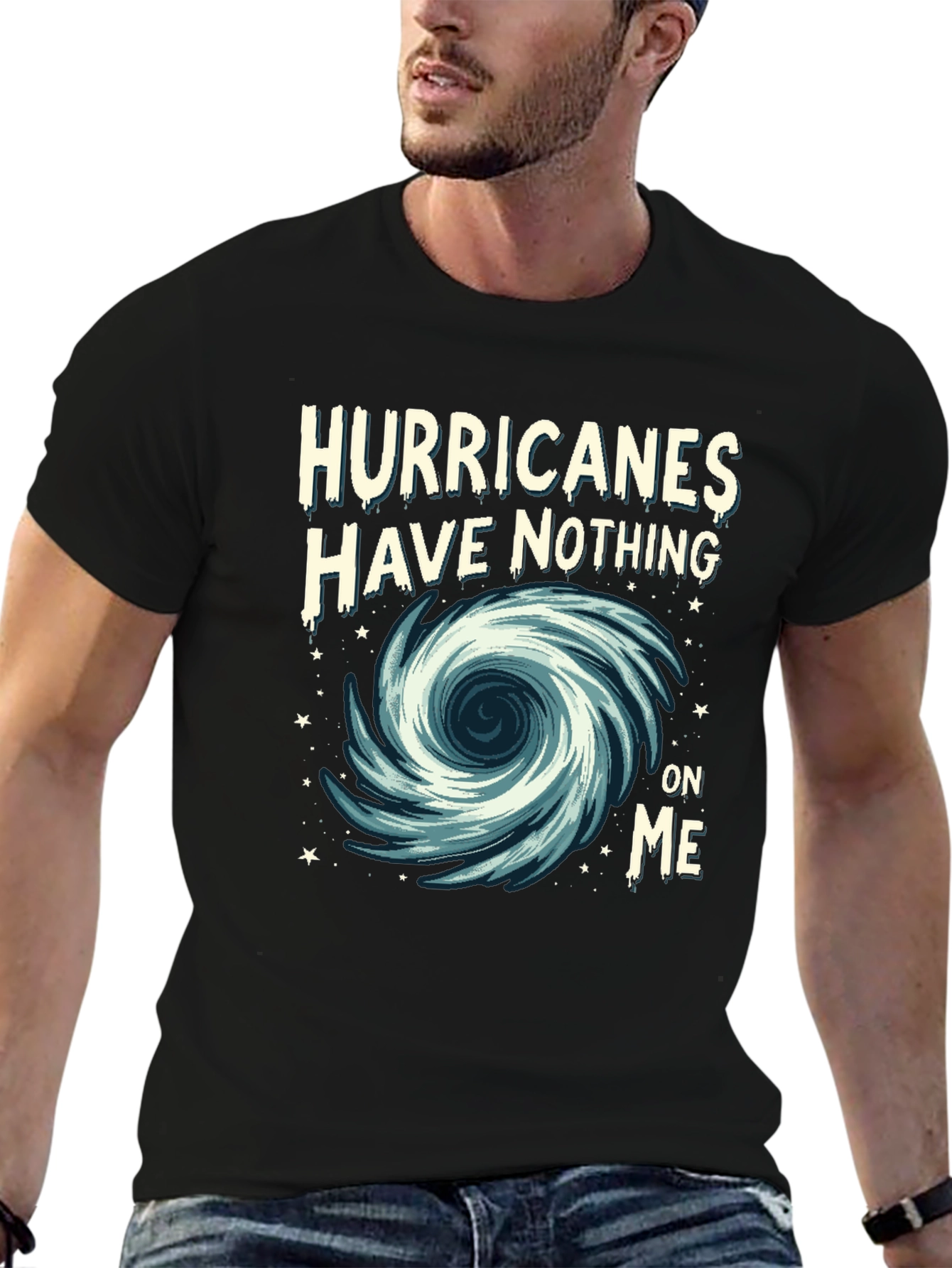 Black Hurricanes Have Nothing On Me Graphic Tee view 6