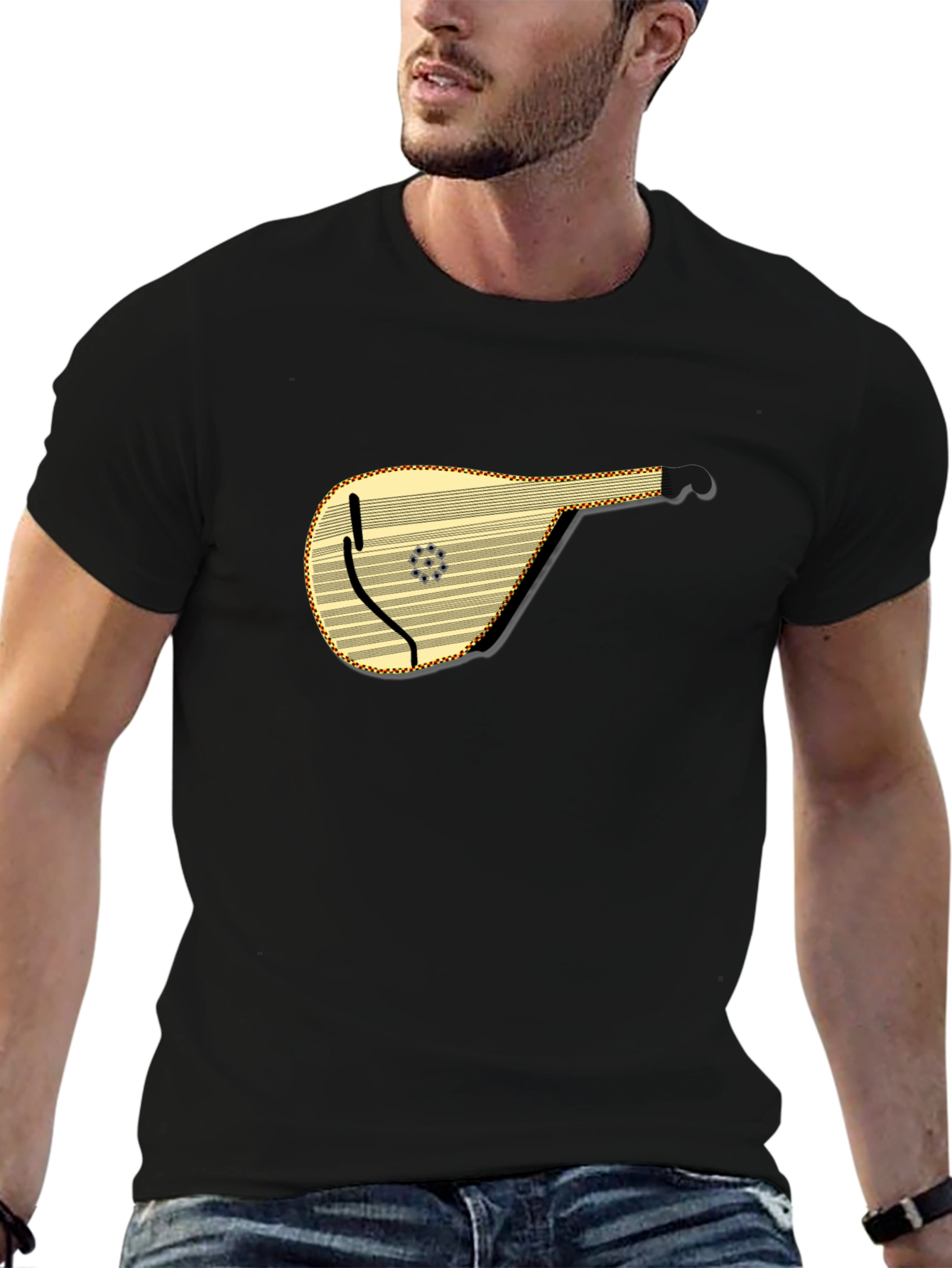 Bandura Graphic Tee - Black Cotton Shirt - 6