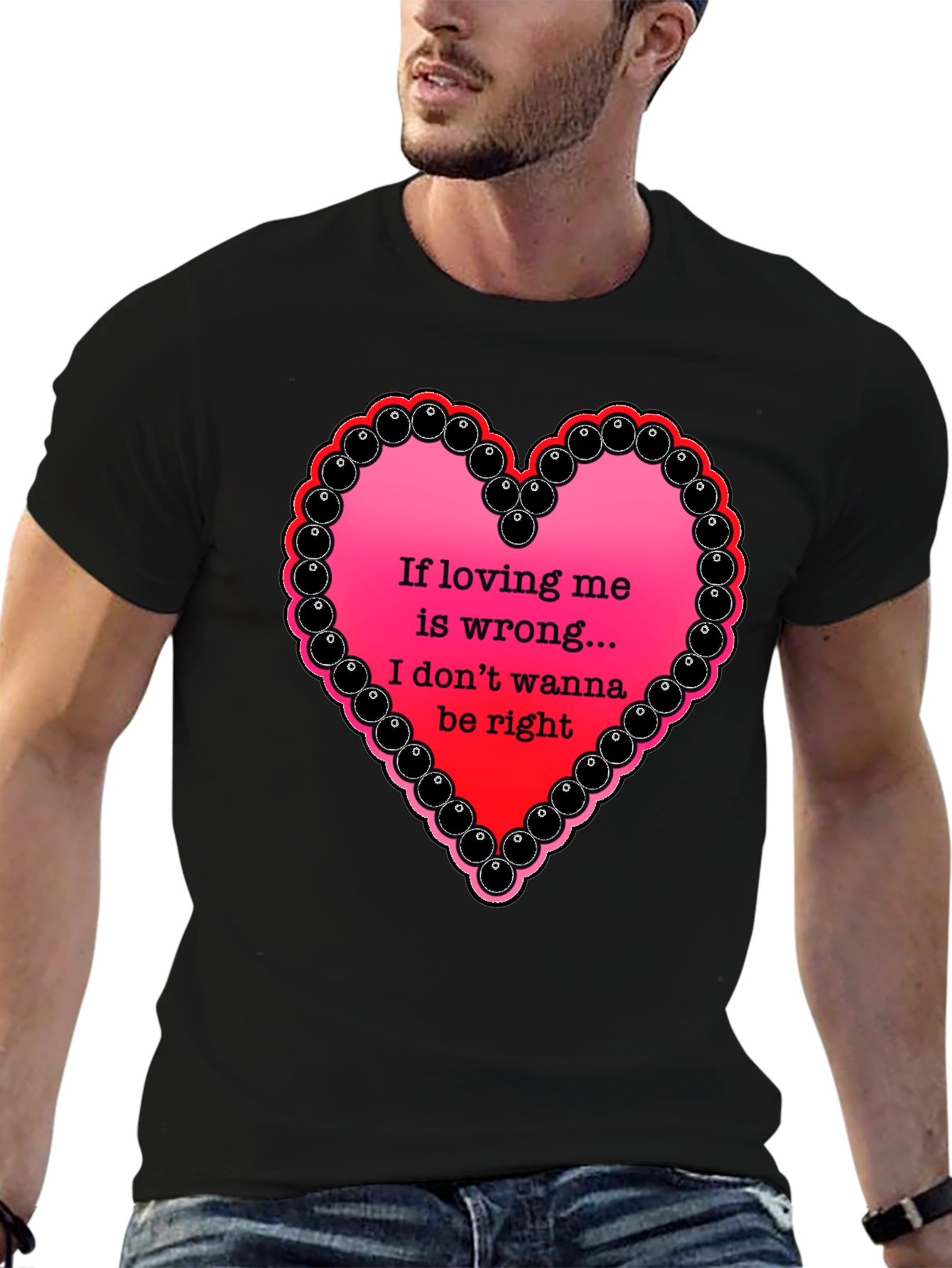 Black If Loving Me Is Wrong T-Shirt view 6