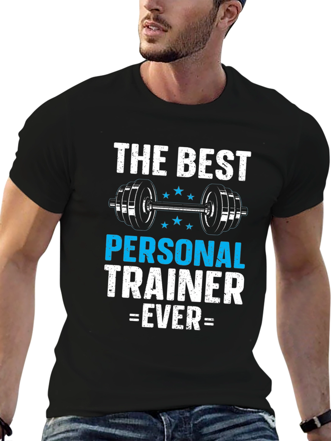 Black Best Personal Trainer Ever T-Shirt - Gym Workout Apparel view 6
