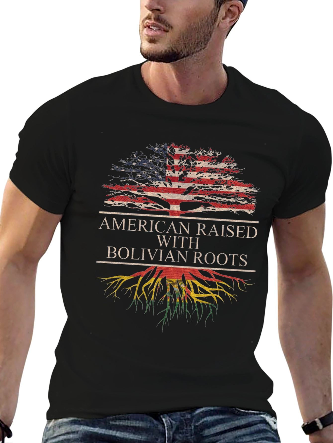 American Raised with Bolivian Roots T-Shirt - 6