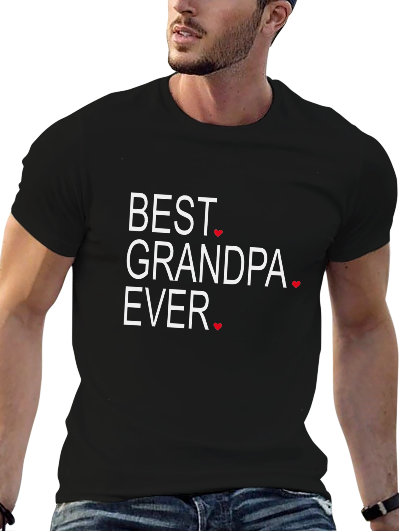 Black Best Grandpa Ever T-Shirt - Father's Day Gift view 6