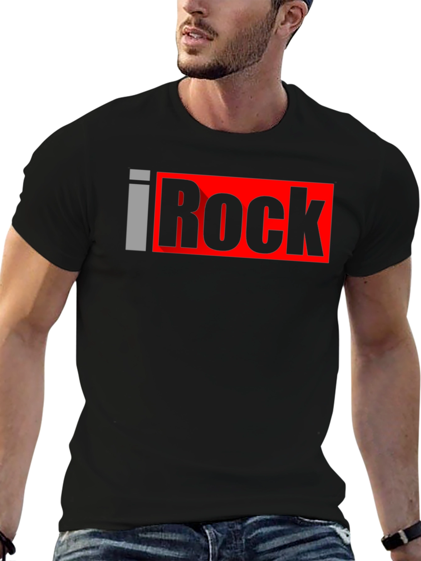 I Rock Graphic T-Shirt - Black - 6