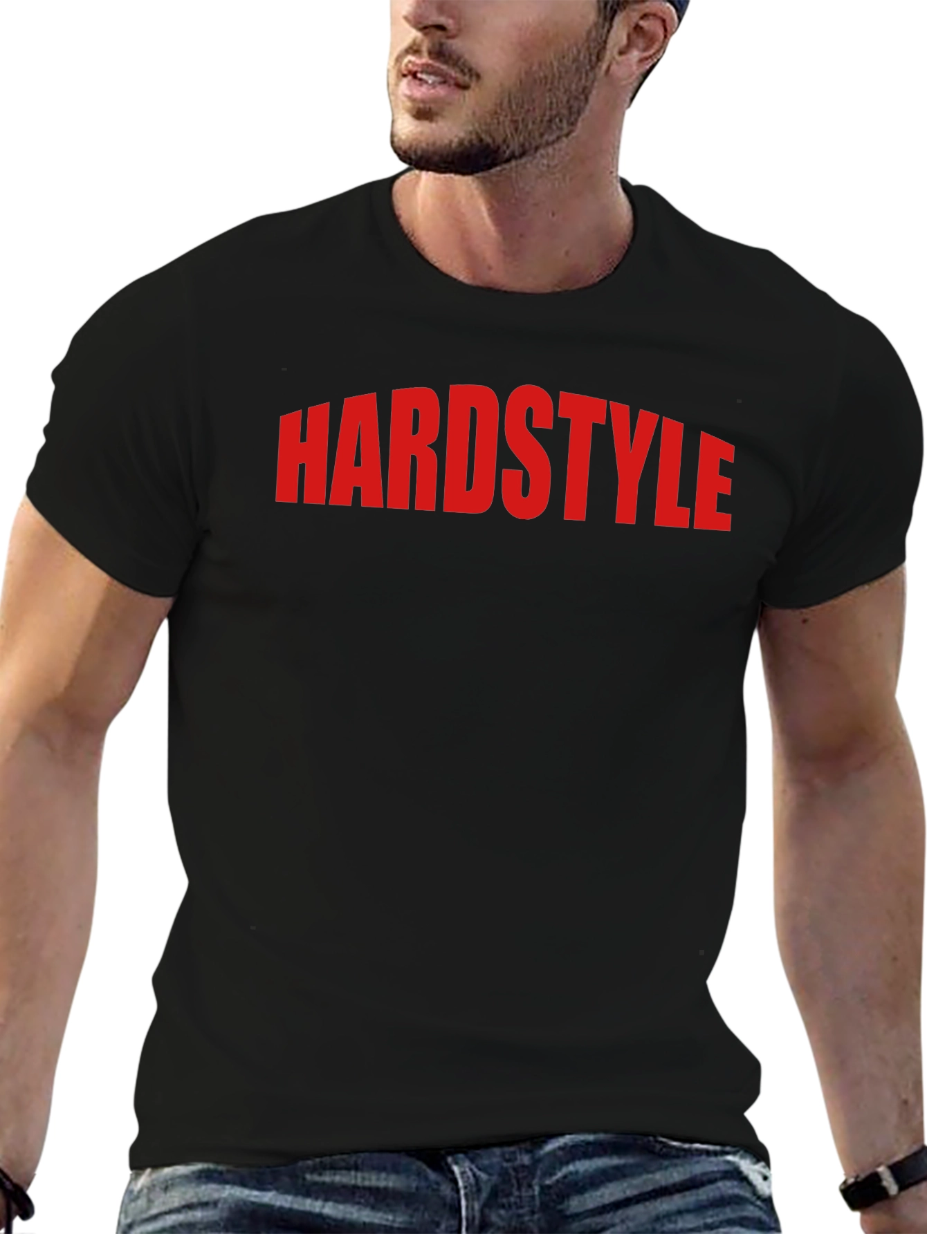 Black Hardstyle Graphic Tee - Black Cotton Blend view 6