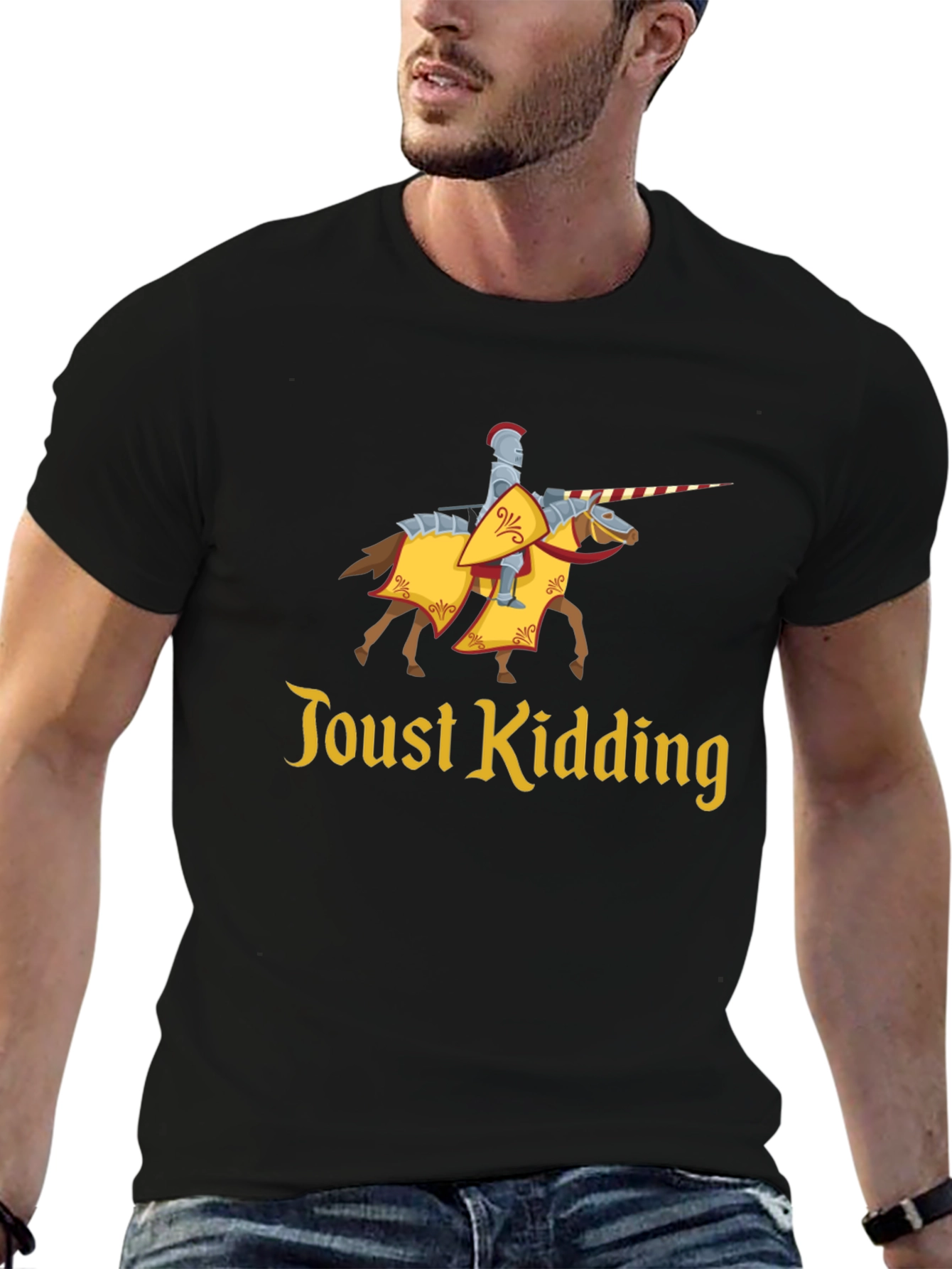 Black Toust Kidding Knight Graphic Tee - Black view 6