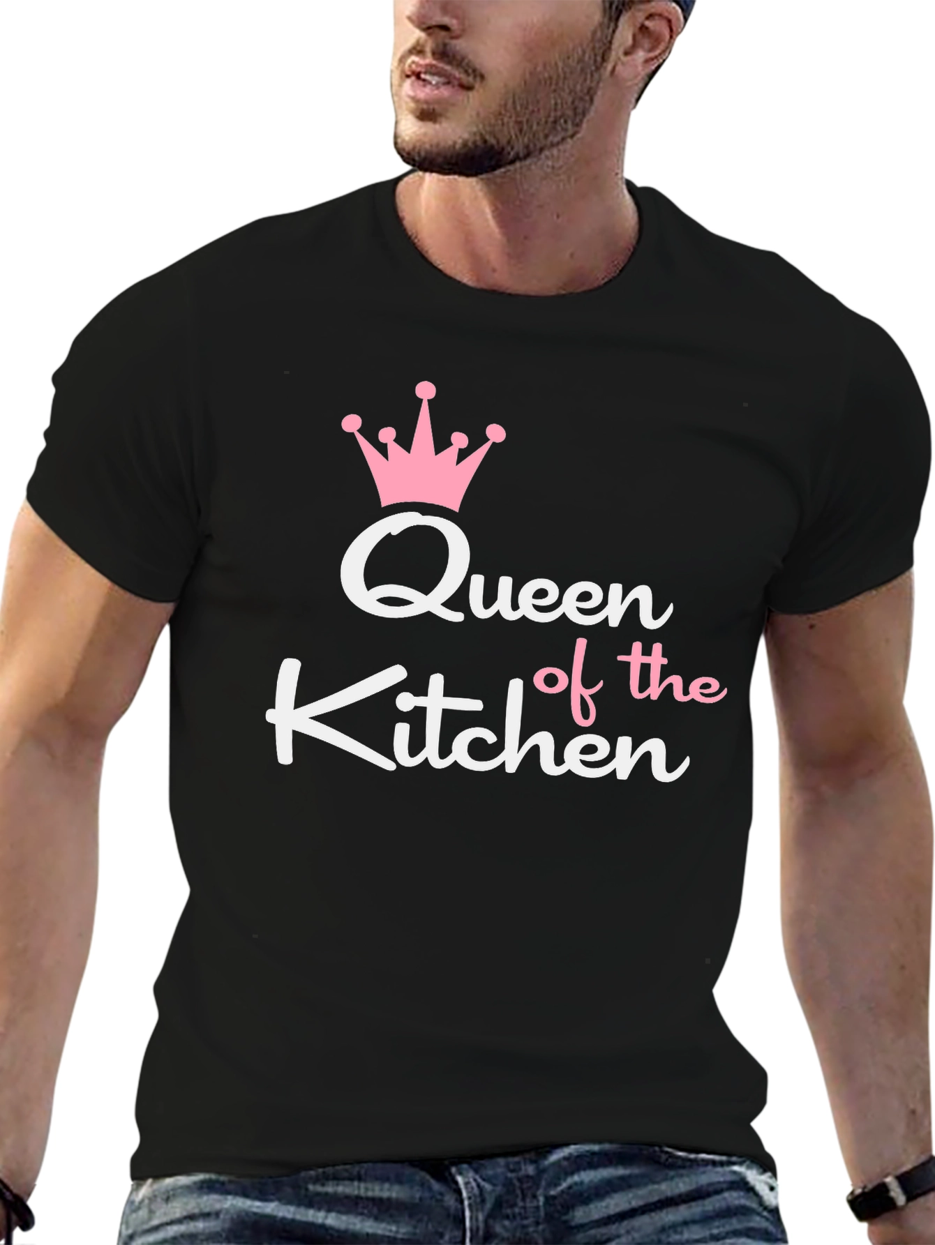 Black Queen of the Kitchen Graphic Tee - Black view 6