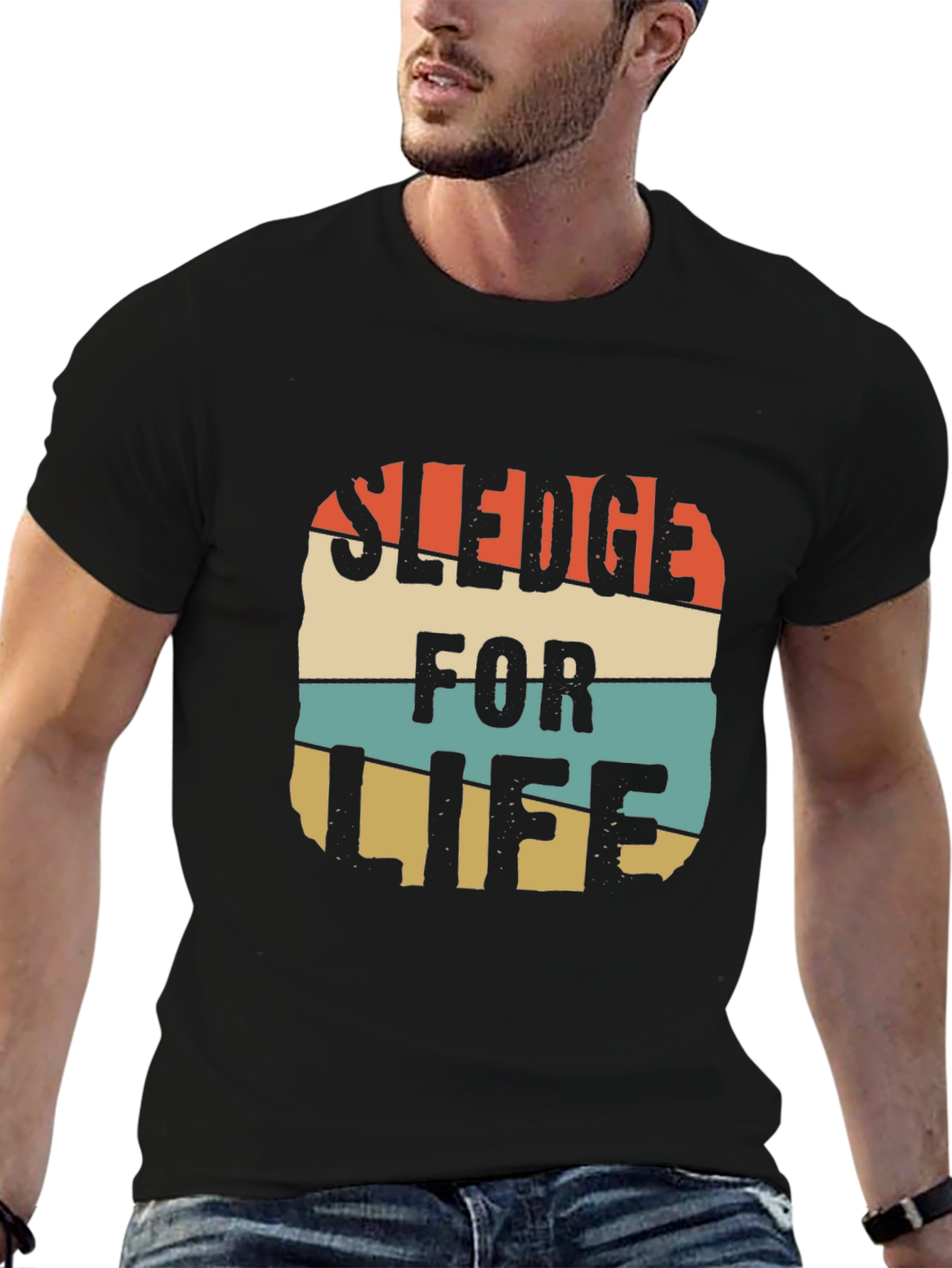 Black Sledge For Life Graphic Tee view 6