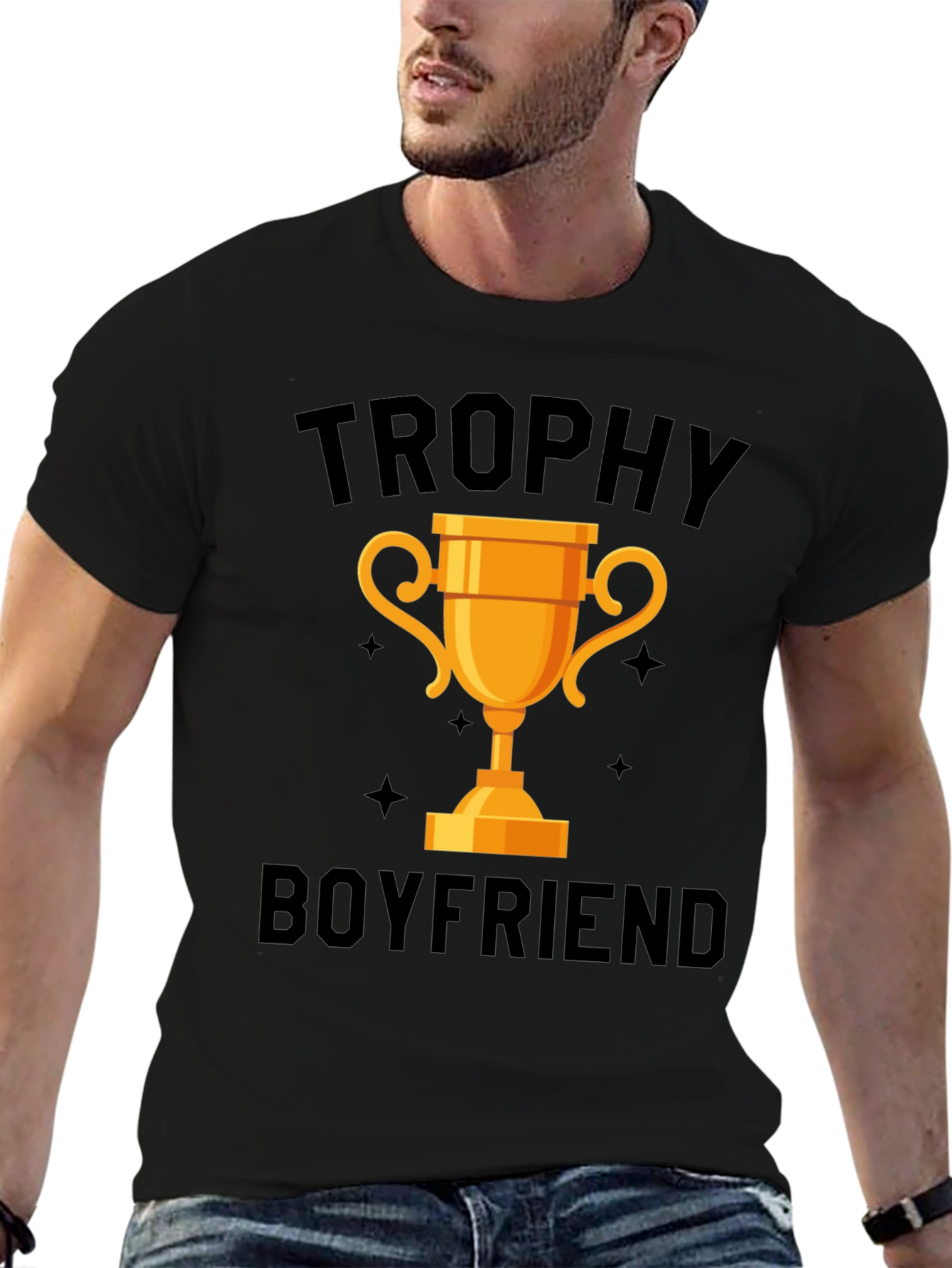 Trophy Boyfriend Graphic Tee - Award Winning Style - 6