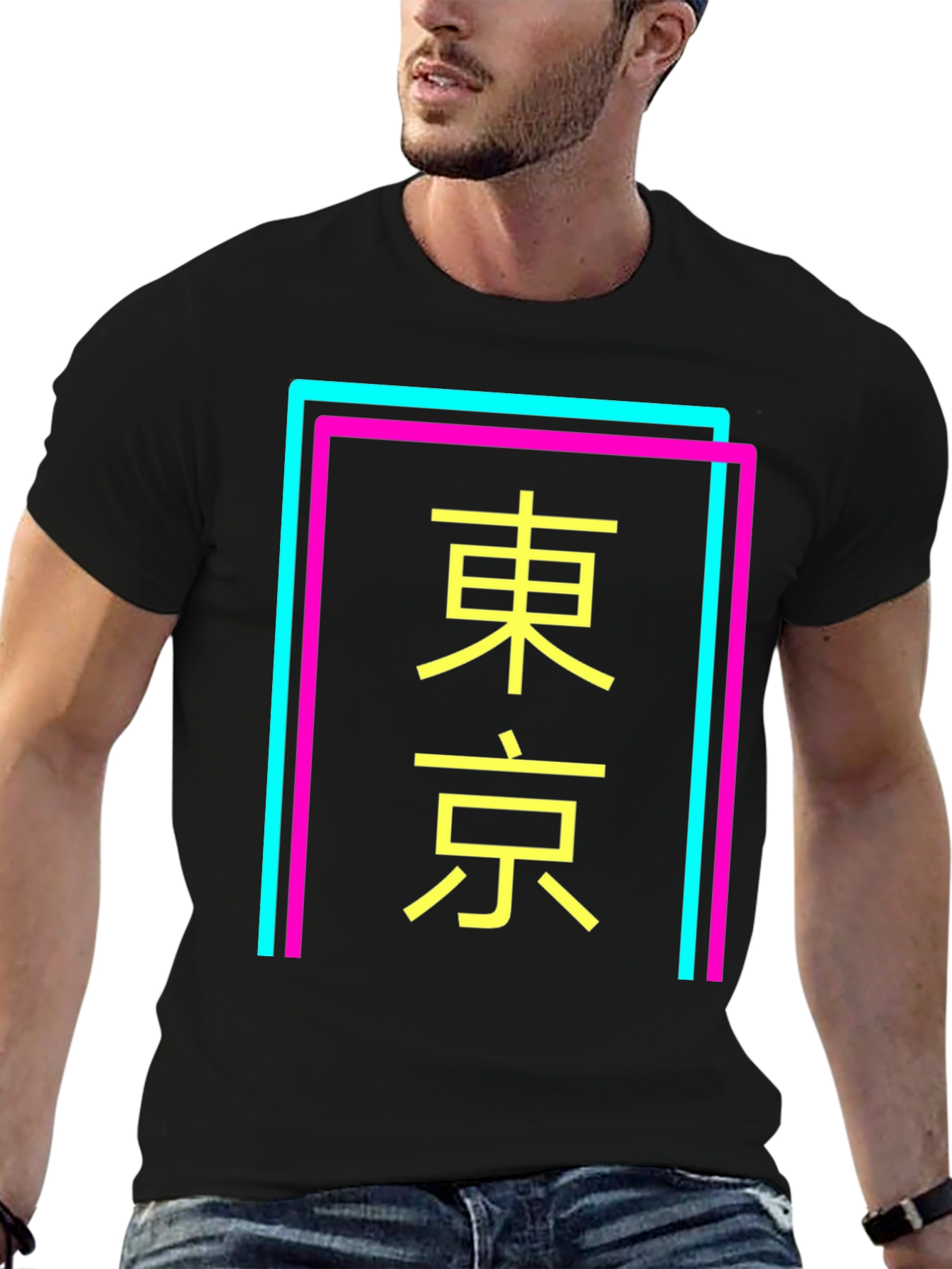 Black Tokyo Graphic Tee - Neon Pop view 6
