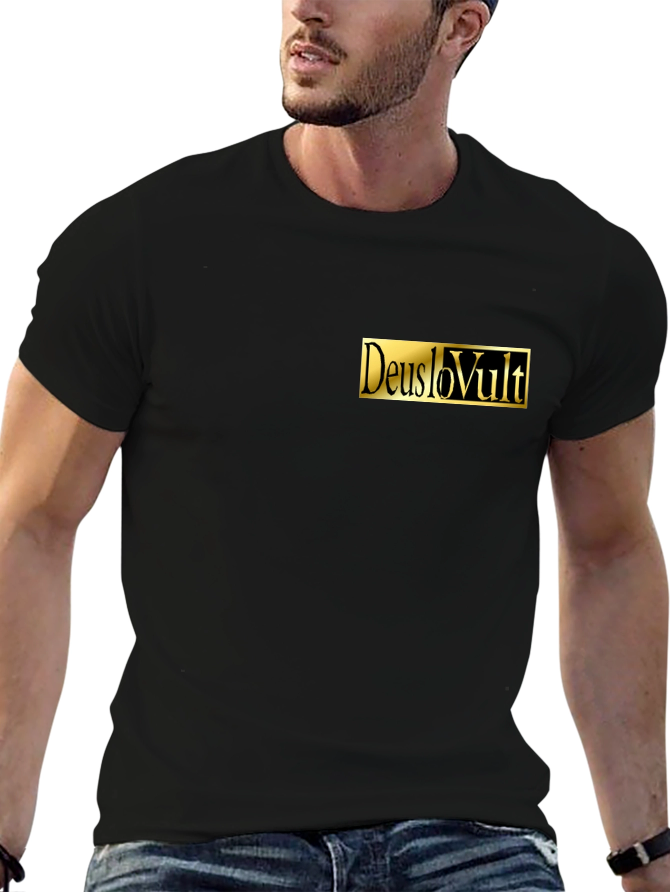 Black Deus Lo Vult Black T-Shirt view 6