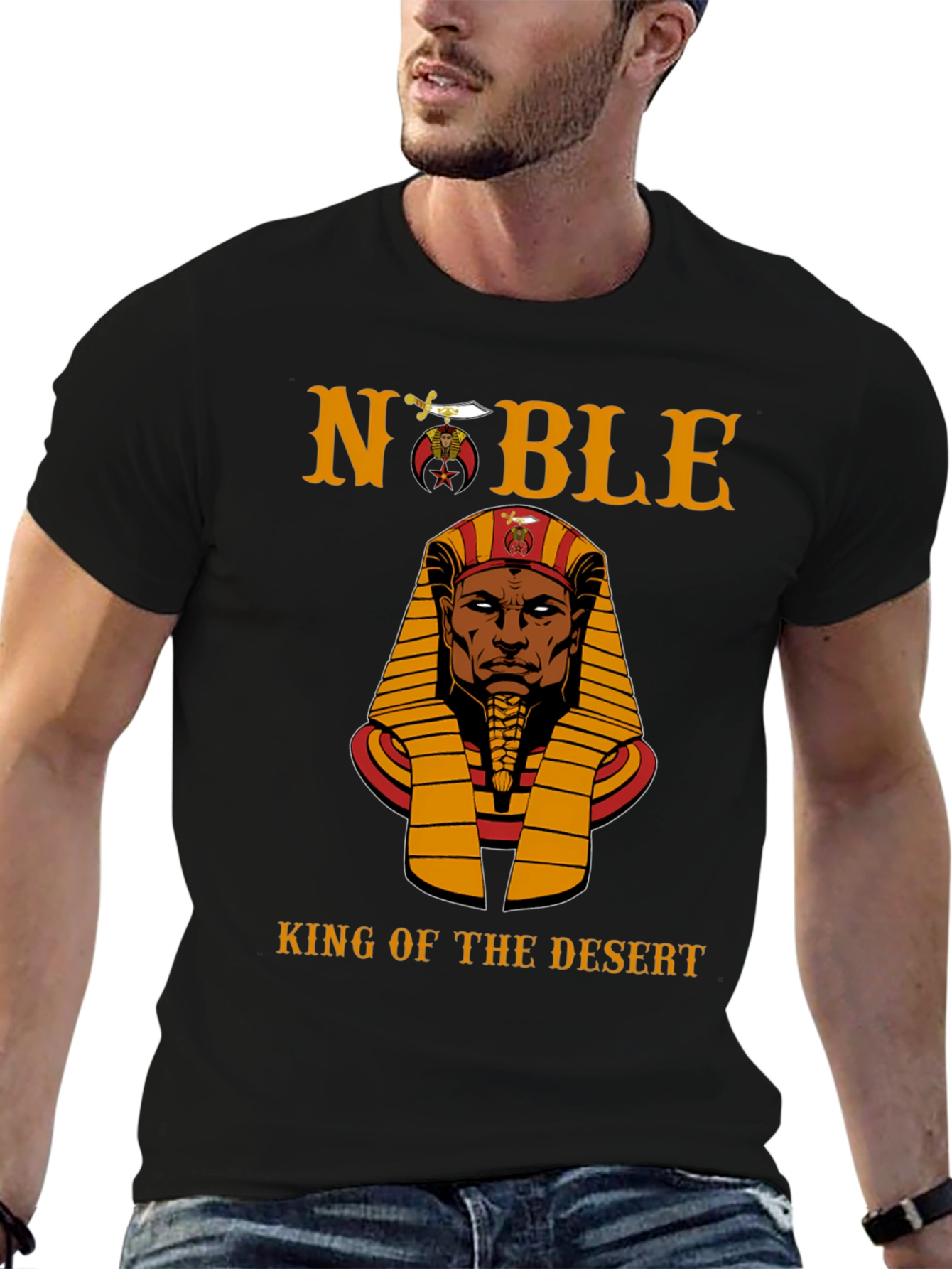 Black Noble King of the Desert T-Shirt - Black view 6