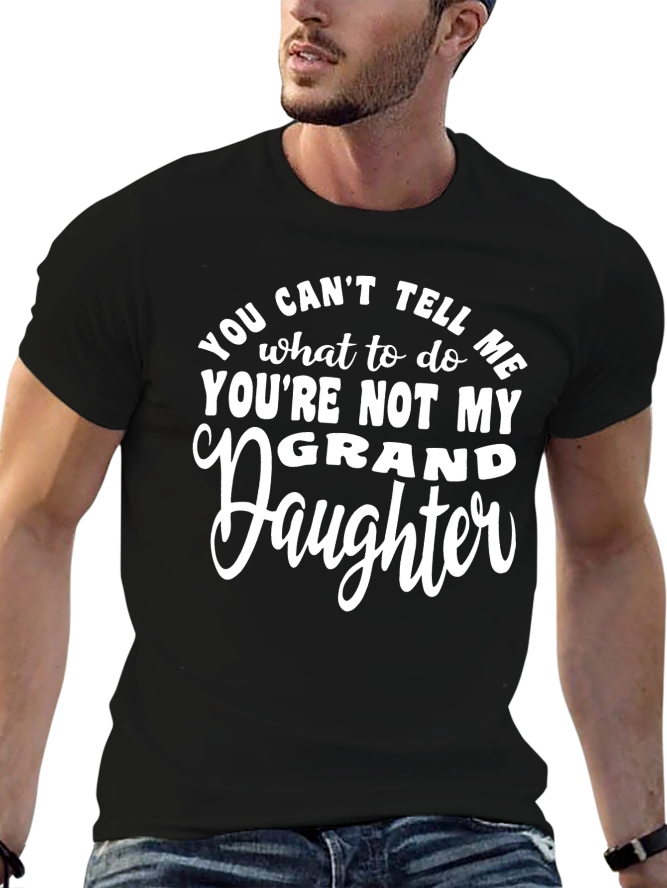 Black Funny Grandfather T-Shirt - You Can't Tell Me... view 6