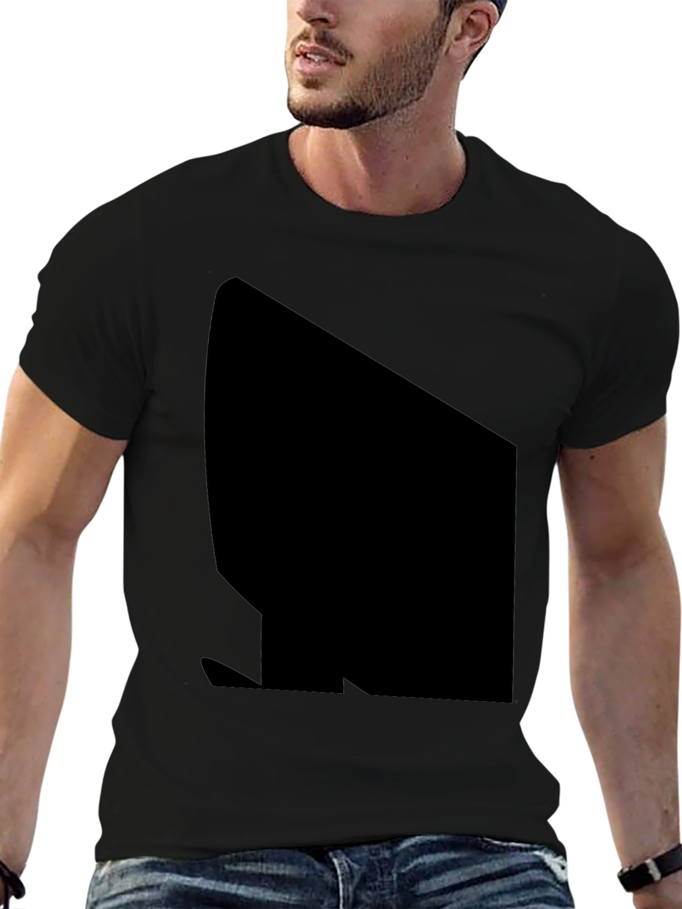 Black Black Casual T-Shirt view 6