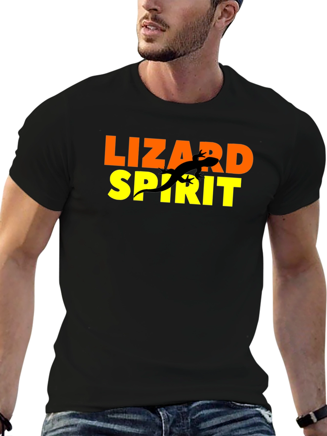 Black Lizard Spirit Graphic Tee - Black Cotton view 6