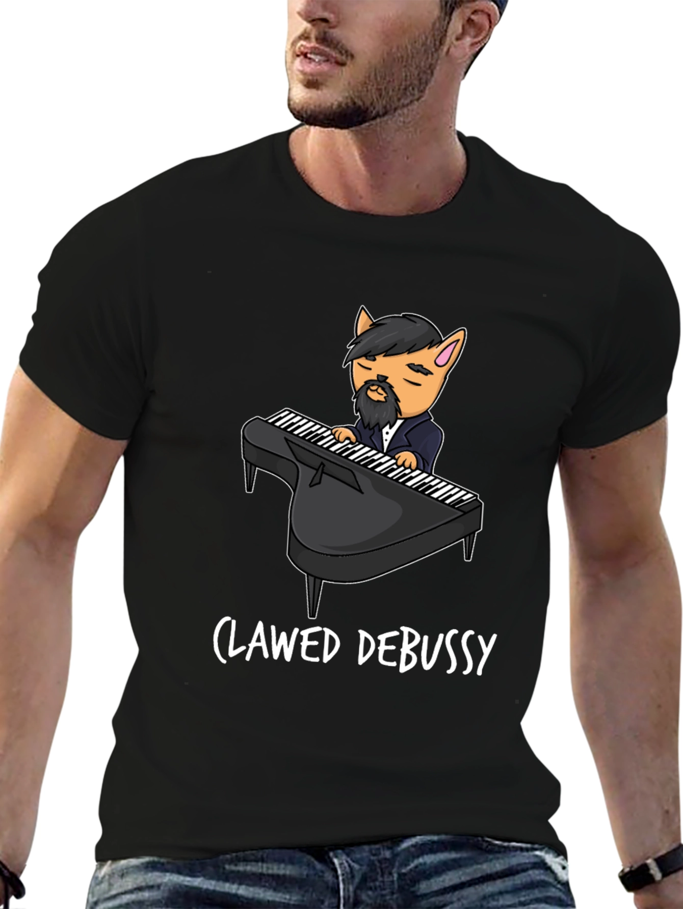 Black Clawed Debussy Graphic Tee view 6
