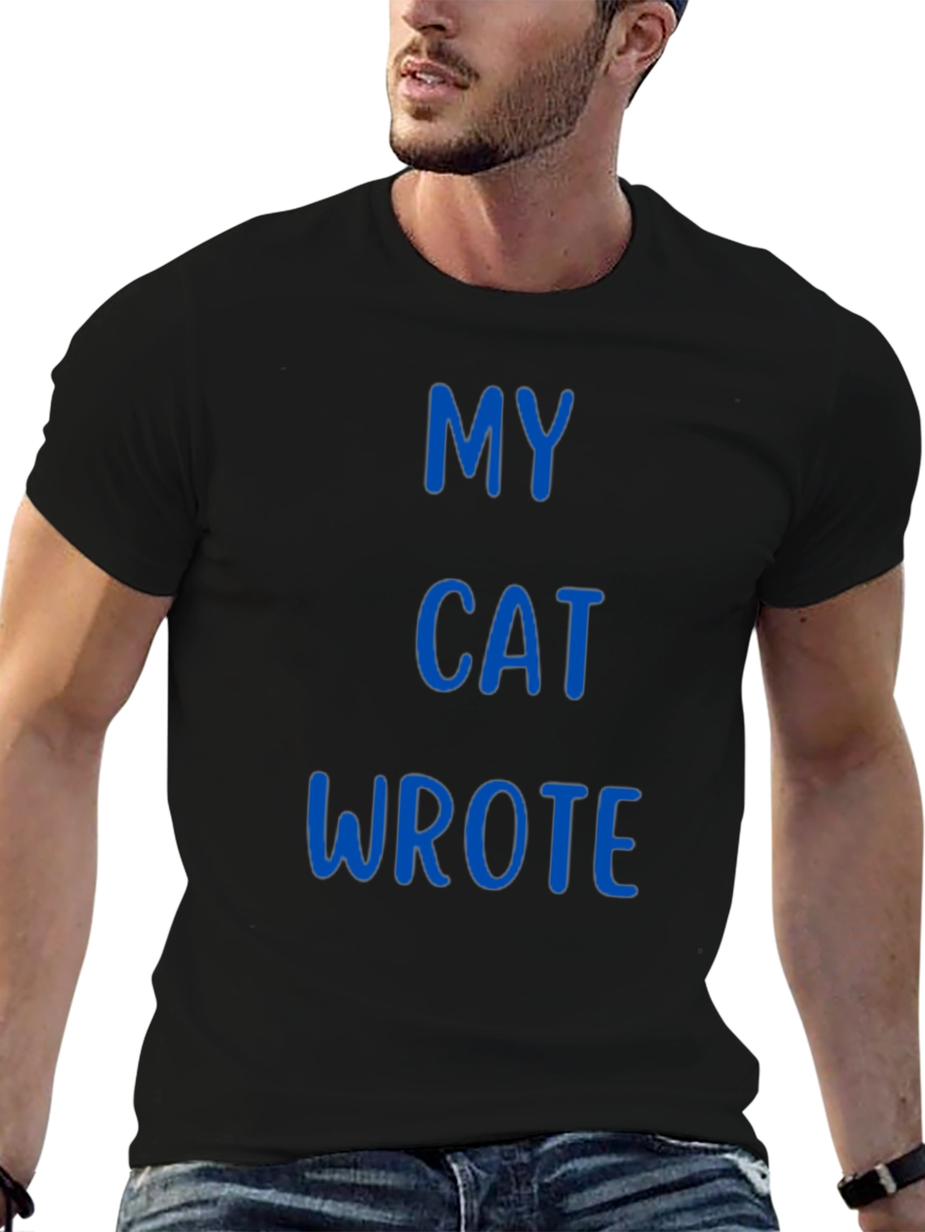 Black My Cat Wrote - Novelty T-Shirt view 6