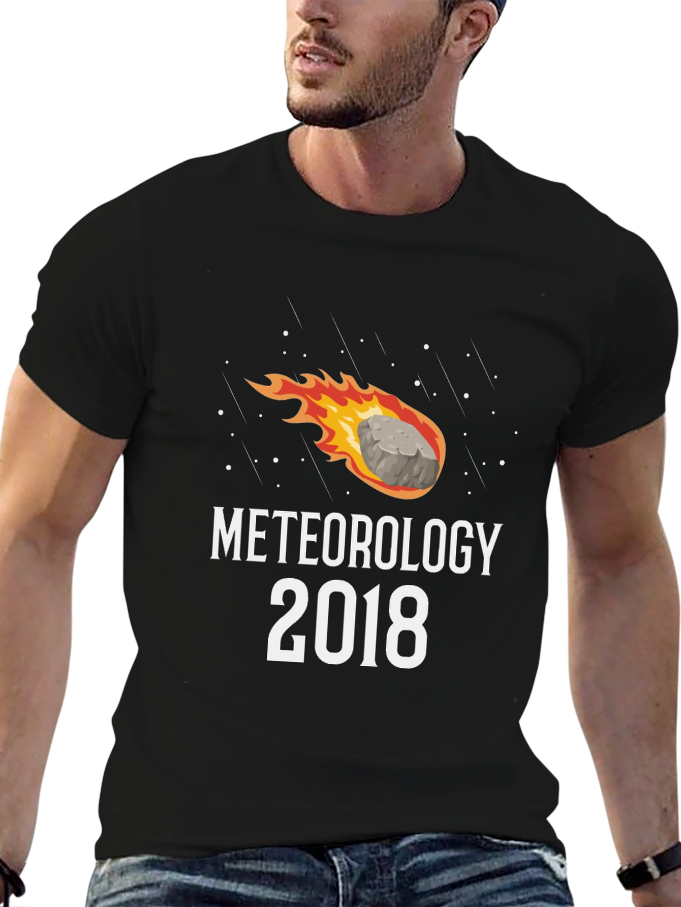 Black Meteorology 2018 Graphic Tee - Black Cotton T-Shirt view 6
