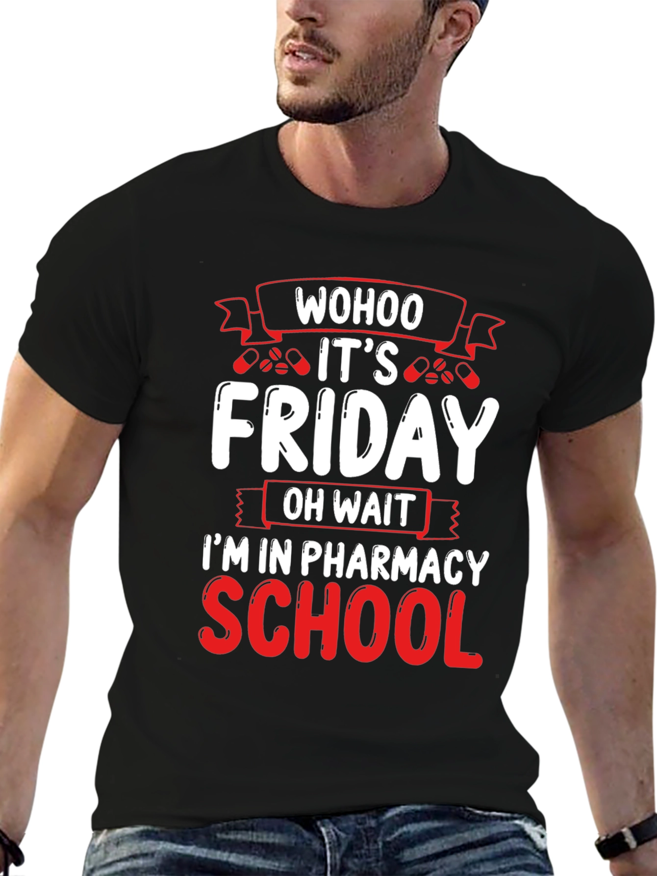 Black Pharmacy School Friday T-Shirt view 6
