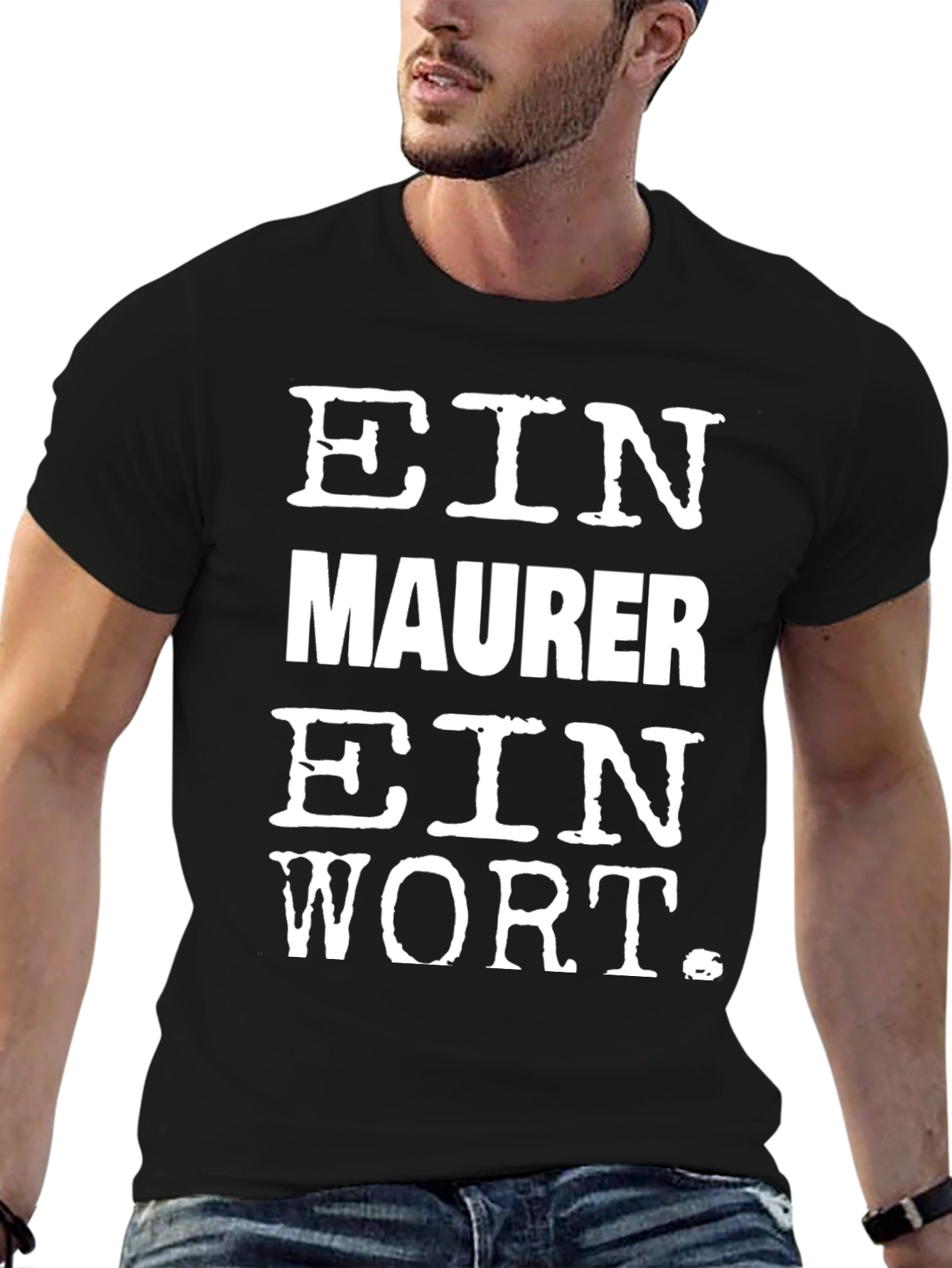 Black Ein Maurer Ein Wort Black T-Shirt view 6