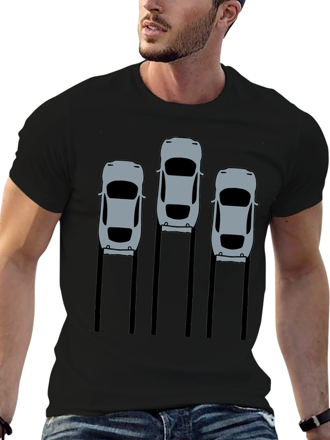Black Car Enthusiast Black Graphic Tee view 6
