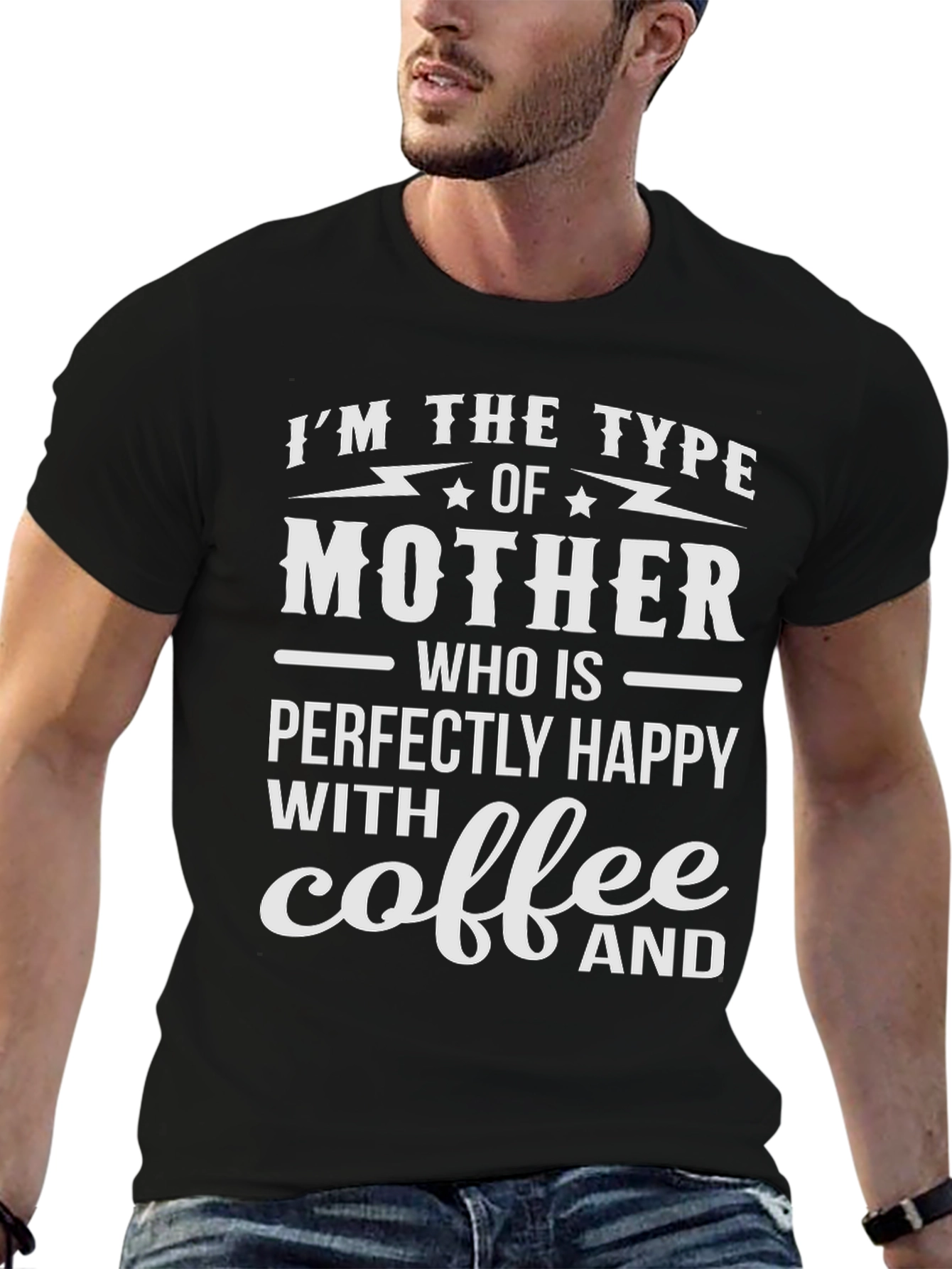 Black Mother Coffee T-Shirt Funny Mom Tee view 6