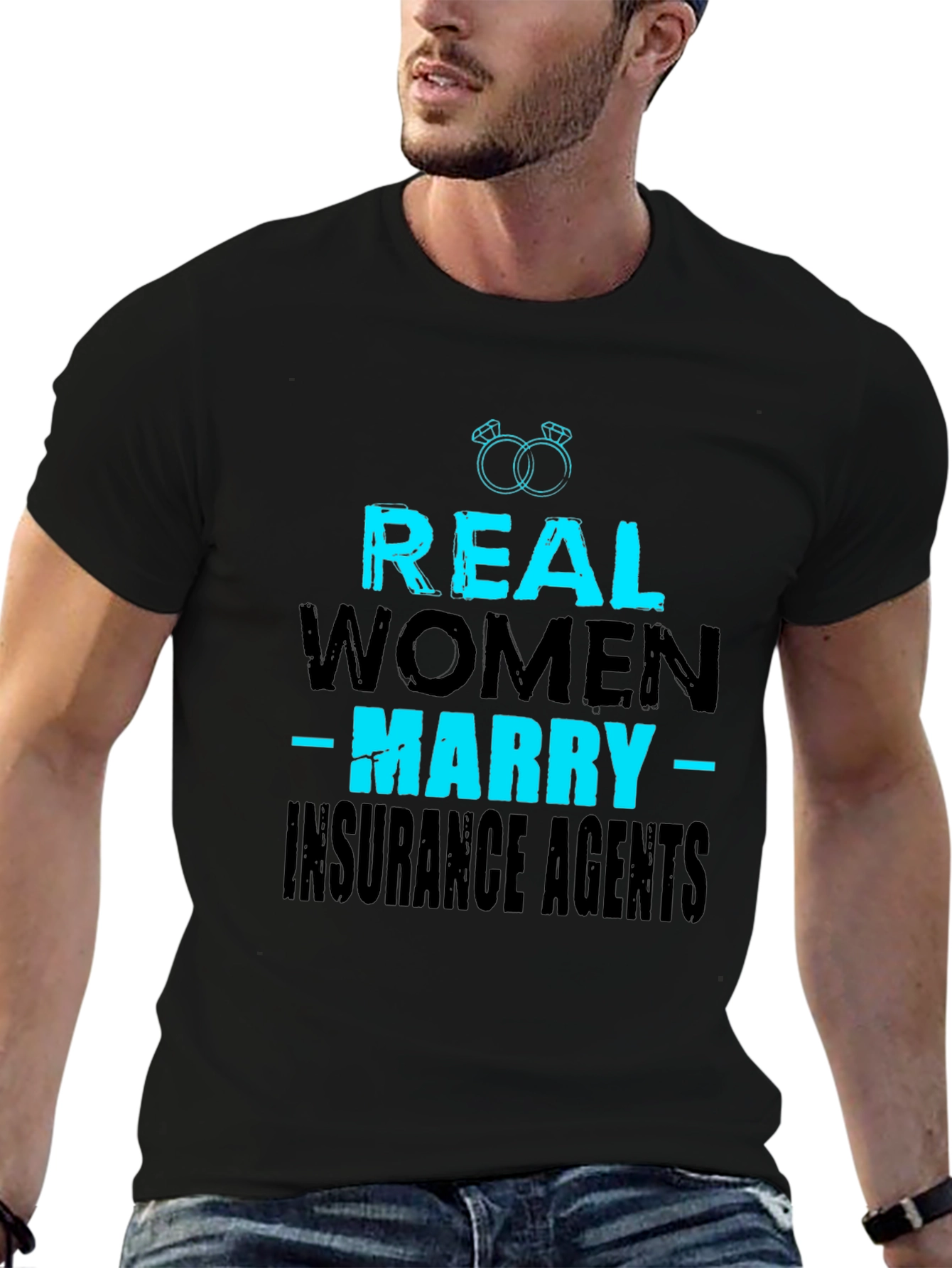 Black Real Women Marry Insurance Agents T-Shirt view 6