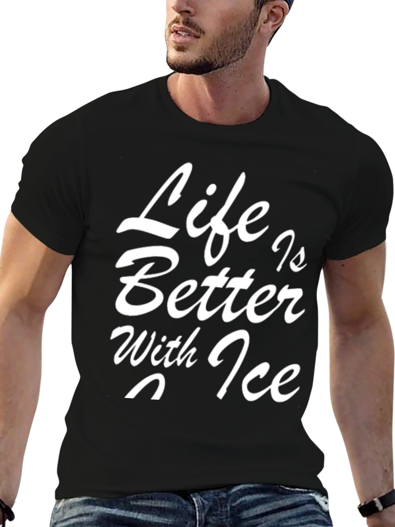 Black Life is Better with Ice Black T-Shirt view 6