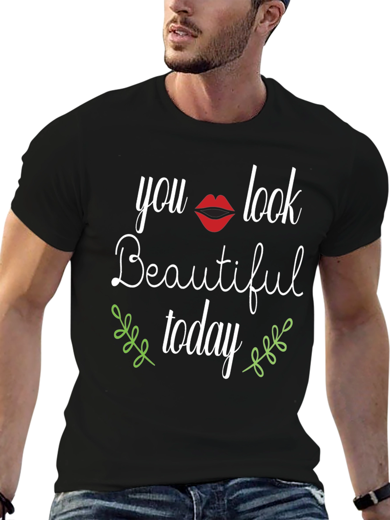 Black You Look Beautiful Today Graphic Tee view 6