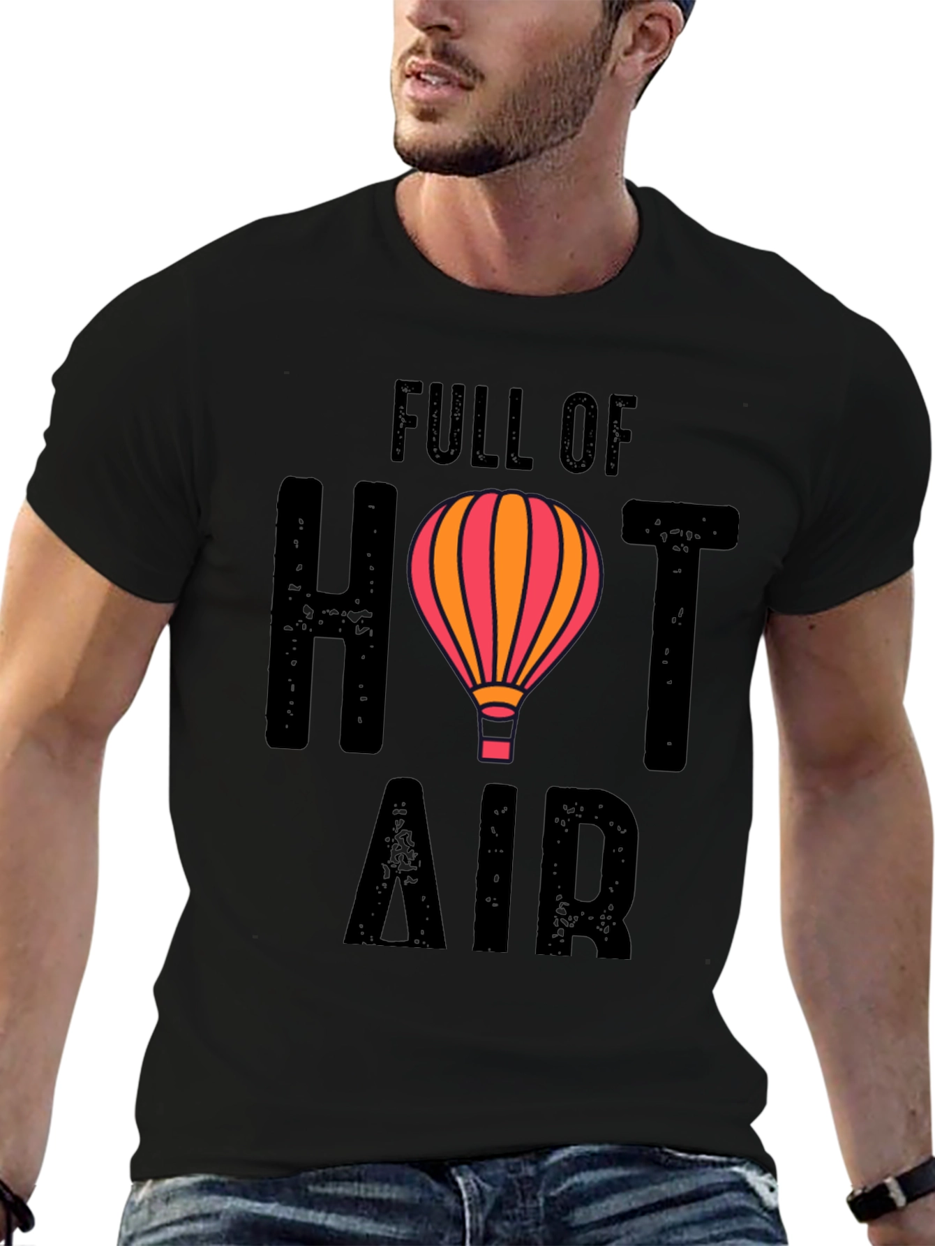 Black Full of Hot Air Graphic Tee view 6
