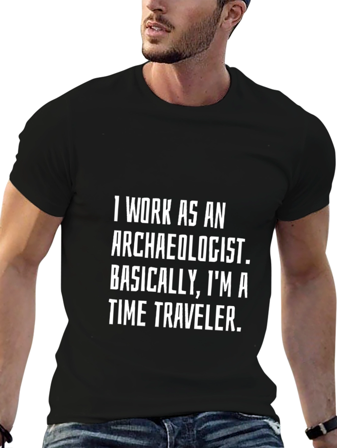 Black Archaeologist Time Traveler T-Shirt view 6