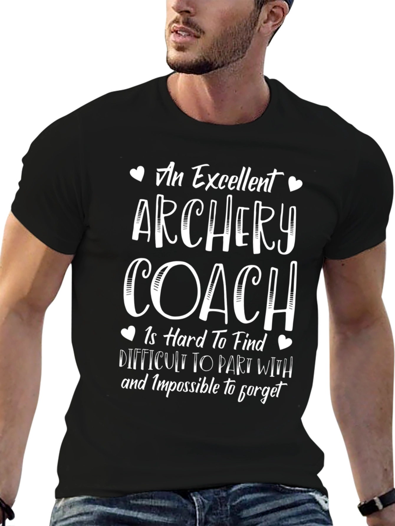 Black Archery Coach T-Shirt - Excellent Gift view 6
