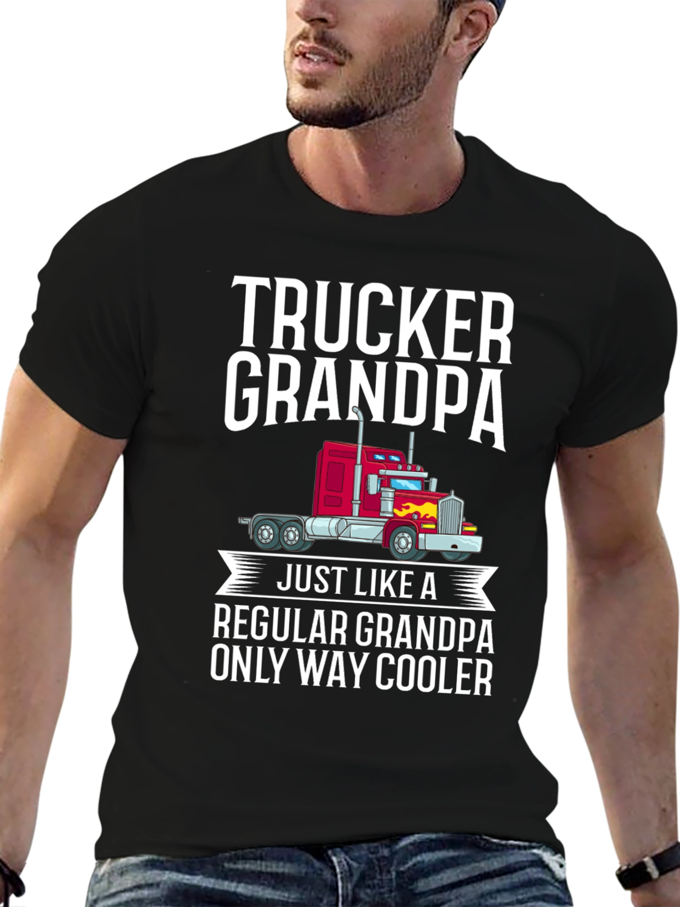 Trucker Grandpa T-Shirt - Cool Grandpa Gift - 6
