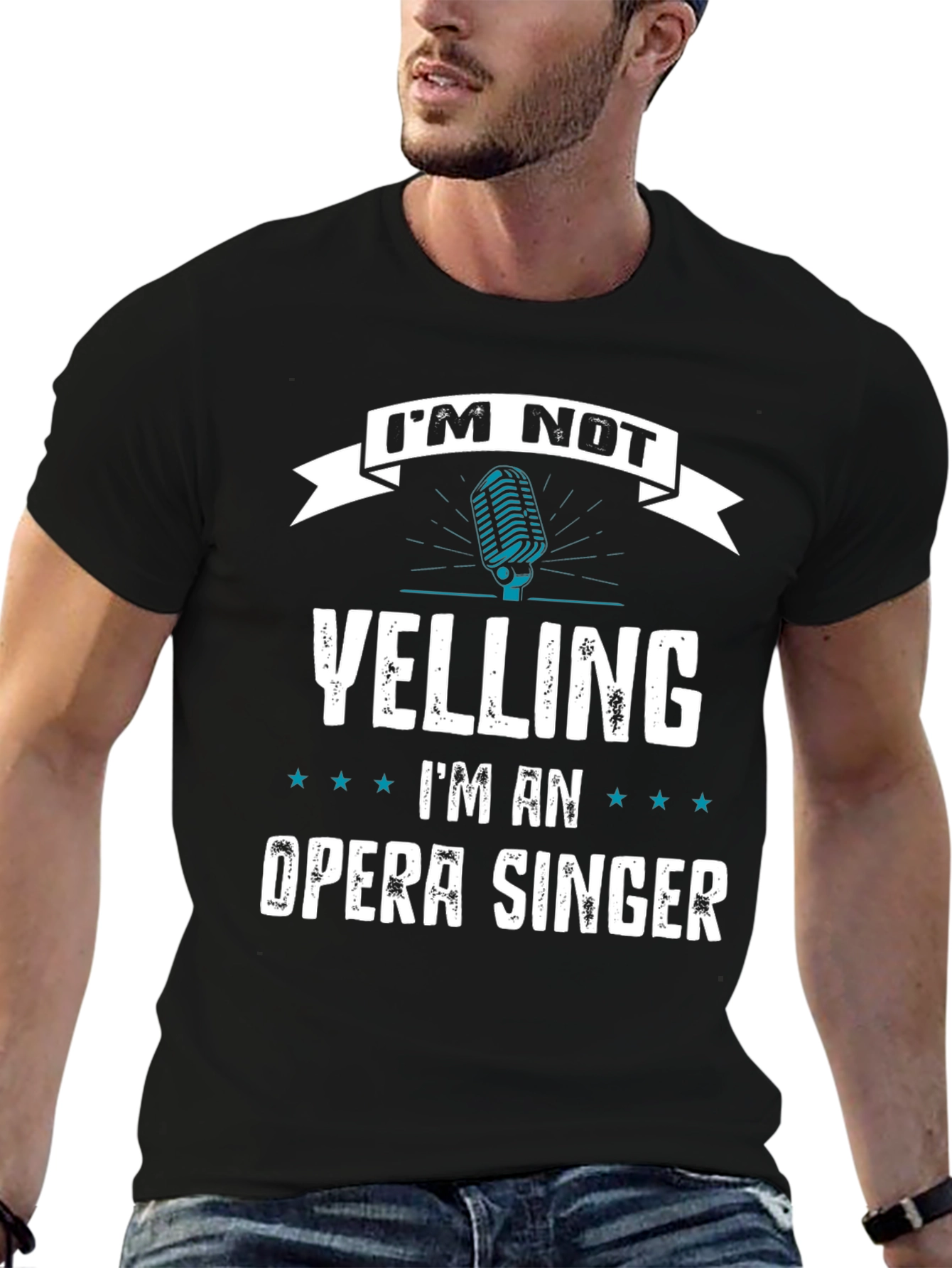 Black Opera Singer T-Shirt - I'm Not Yelling Funny Gift view 6