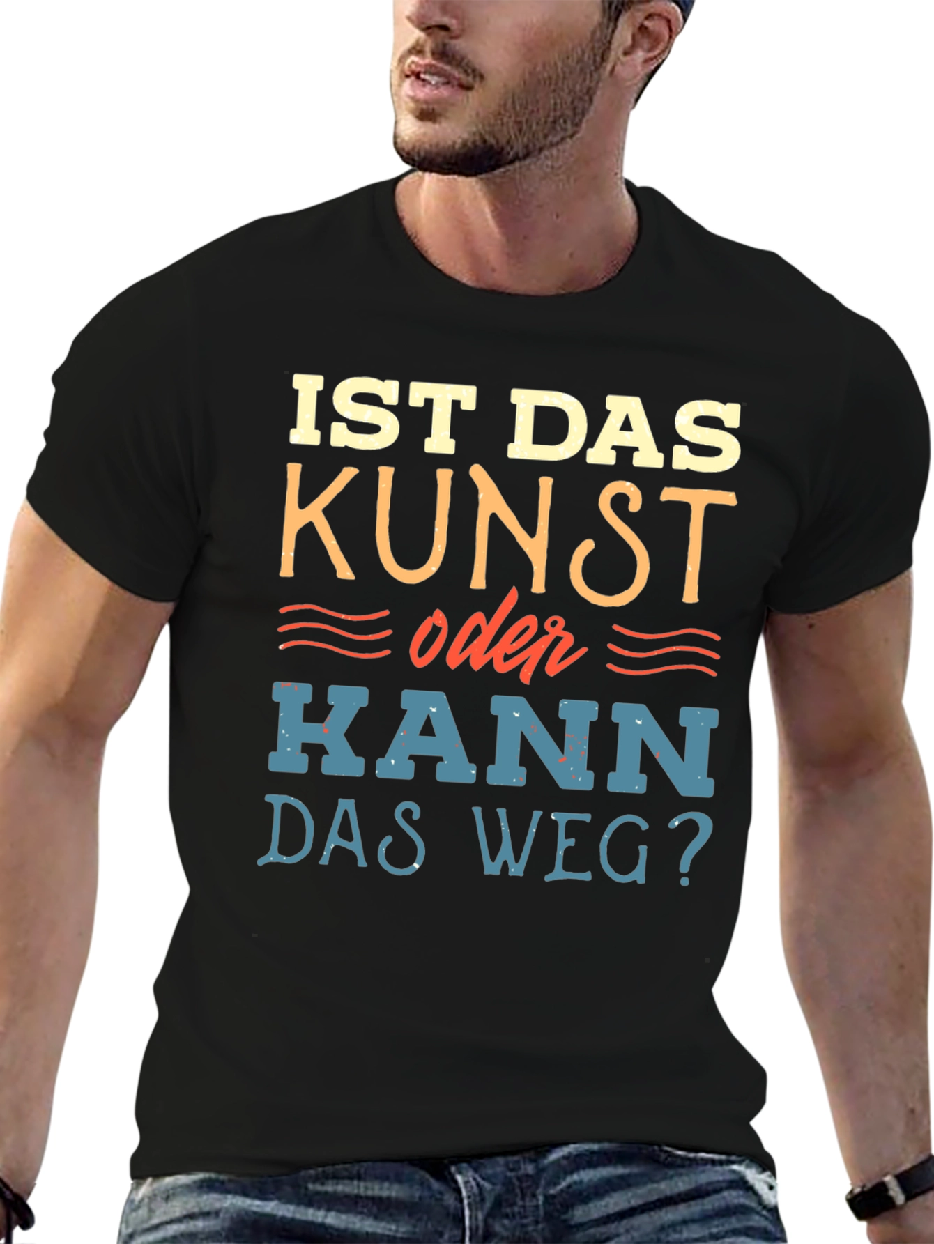 Black Is Das Kunst Funny German Humor T-Shirt view 6