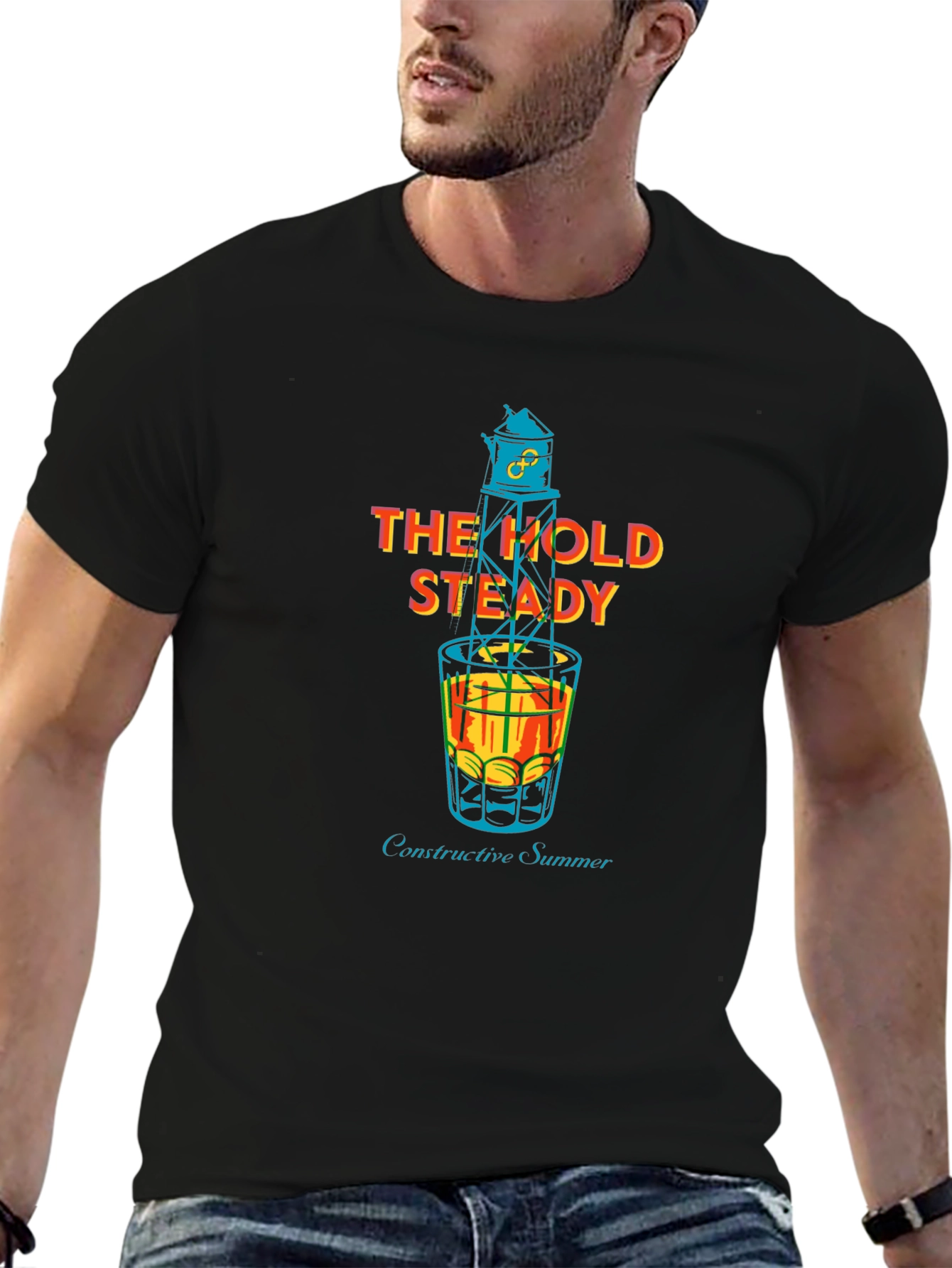 Black The Hold Steady Constructive Summer Black T-Shirt view 6