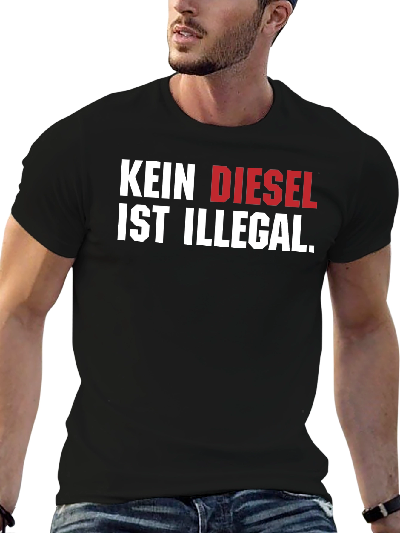 Black Kein Diesel Ist Illegal T-Shirt - Black view 6