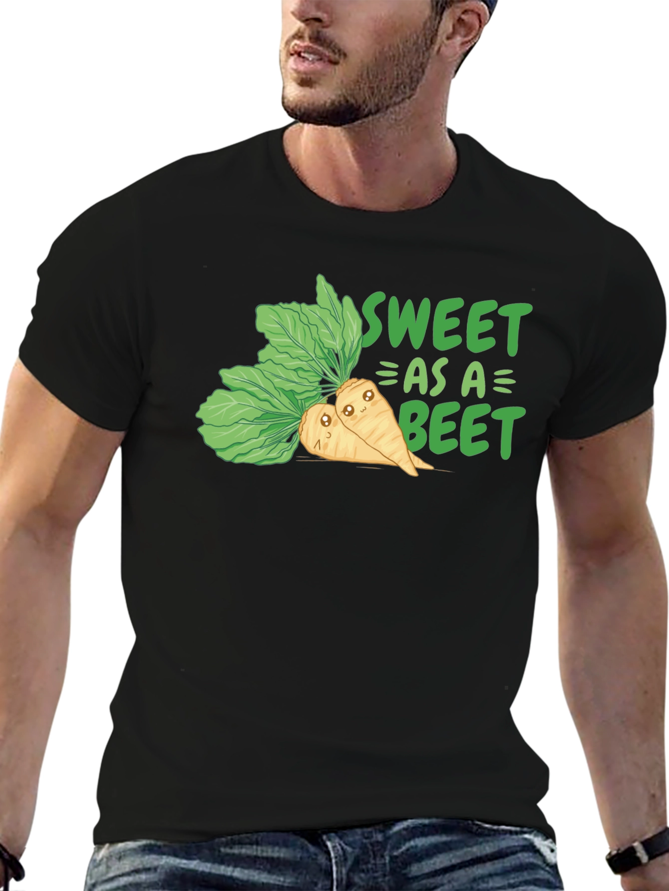 Black Sweet As A Beet T-Shirt Funny Vegan Tee view 6