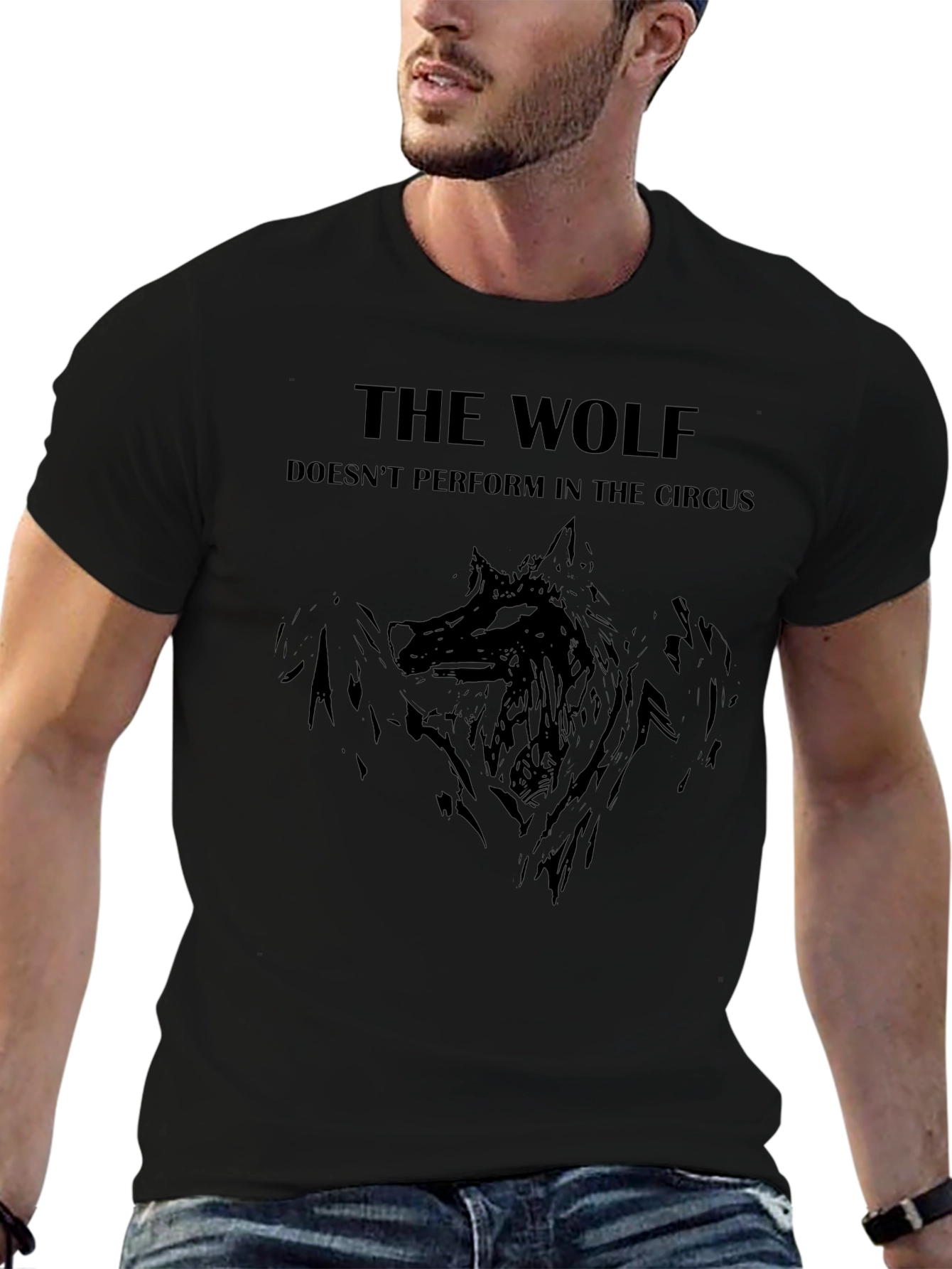 Black The Wolf T-Shirt: Doesn't Perform in The Circus view 6